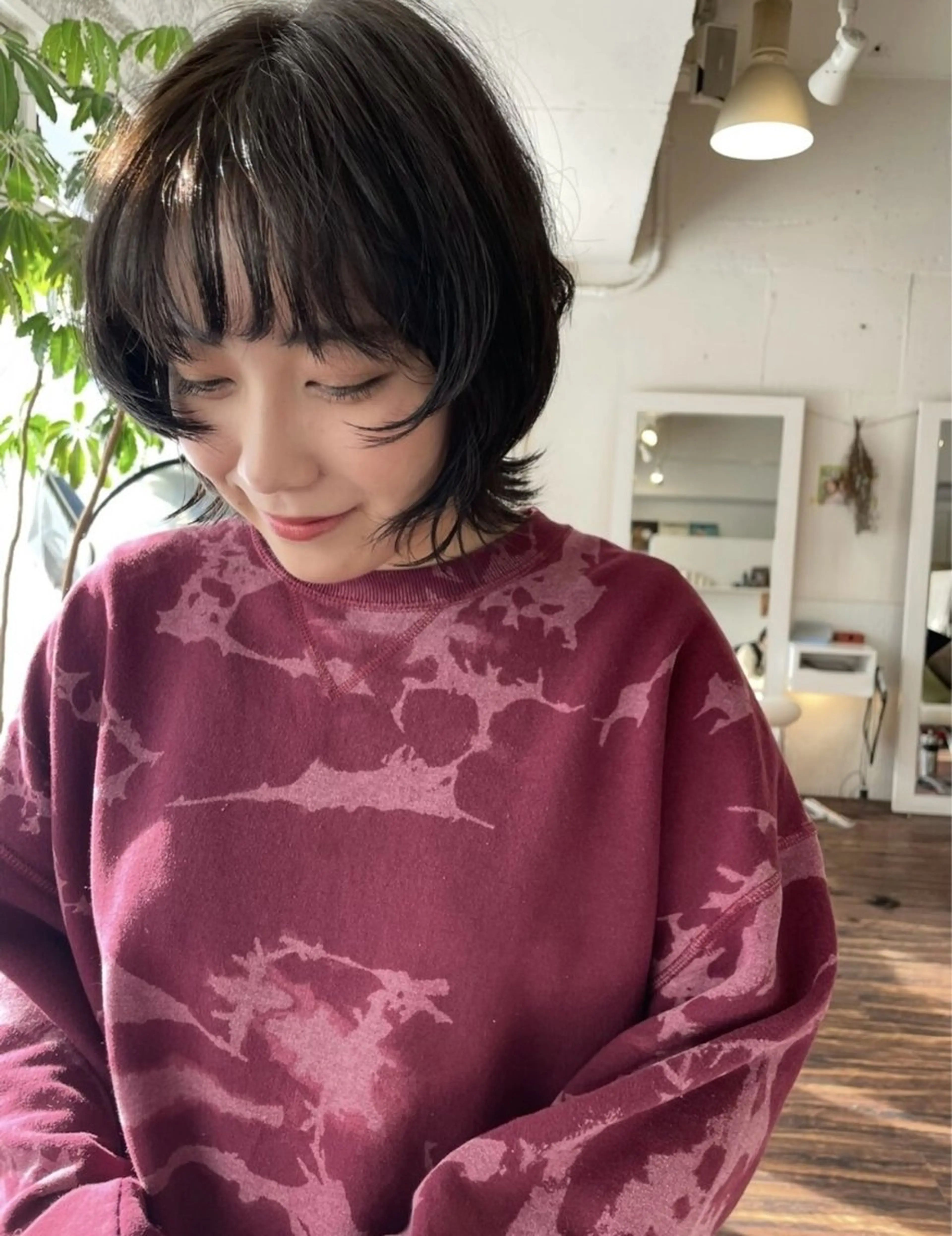 ミディアム カラー tity 田中 結生のヘアスタイル