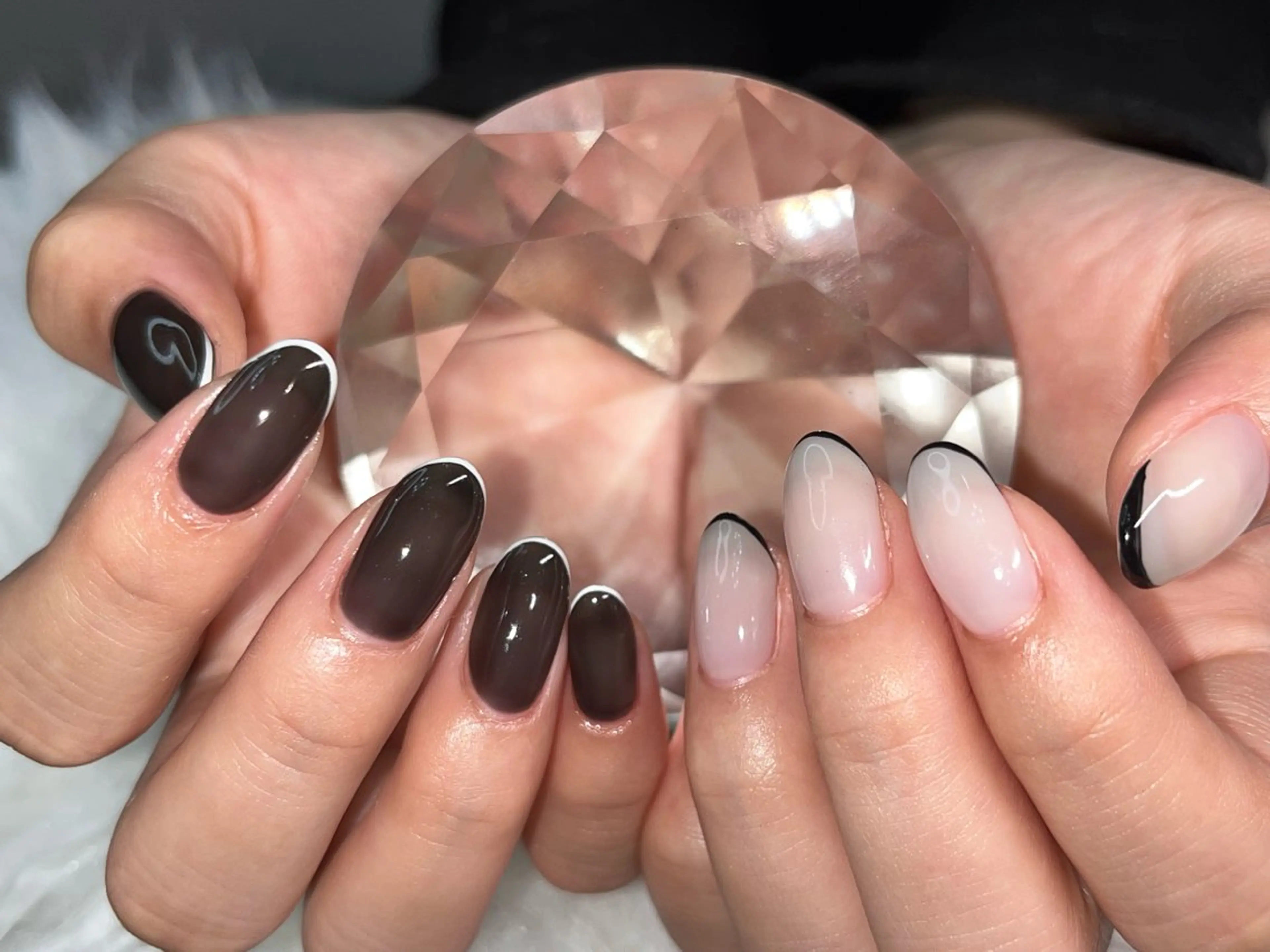 ネイル アートネイル マグネットネイル ニュアンスネイル ワンカラーネイル シンプルネイル ハンドネイル プライベートサロン N's Nailのネイルデザイン