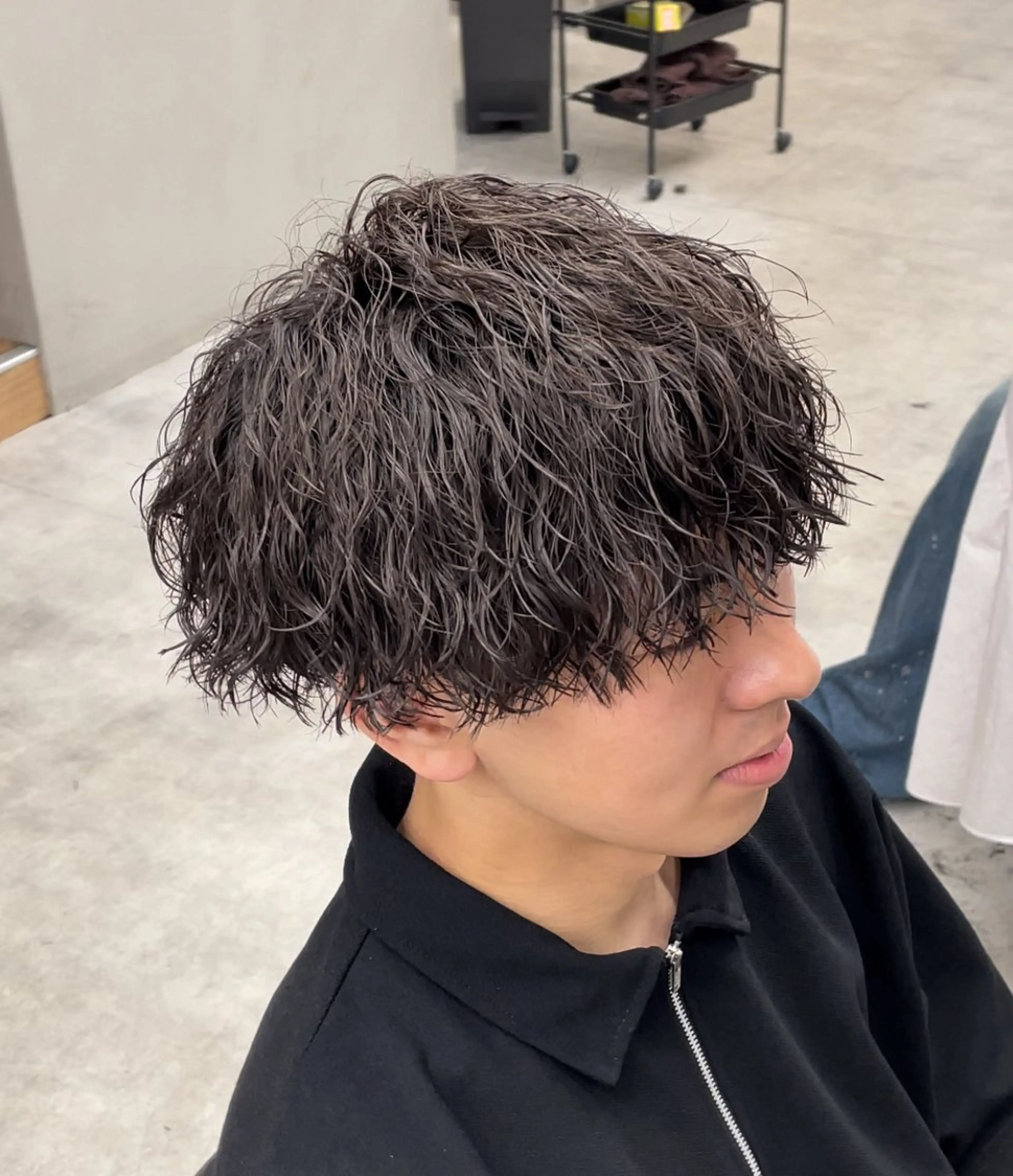 ショート パーマ メンズ カット パーマ メンズパーマ/新潟/ 万代／田崎亮🌟のヘアスタイル