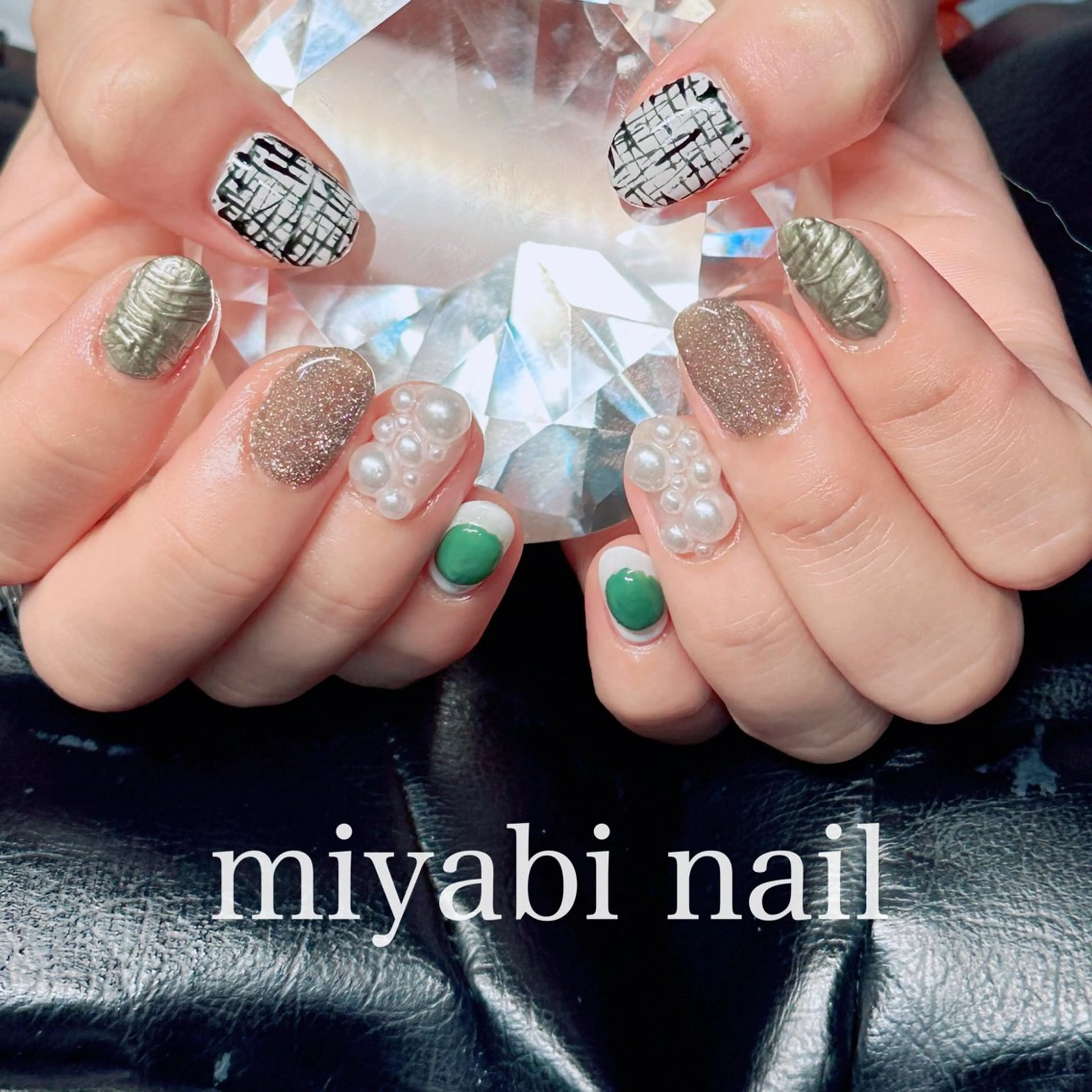 ネイル アートネイル ジェルネイル 持ち込み ハンドネイル miyabi nail 桂川駅近くのネイルデザイン