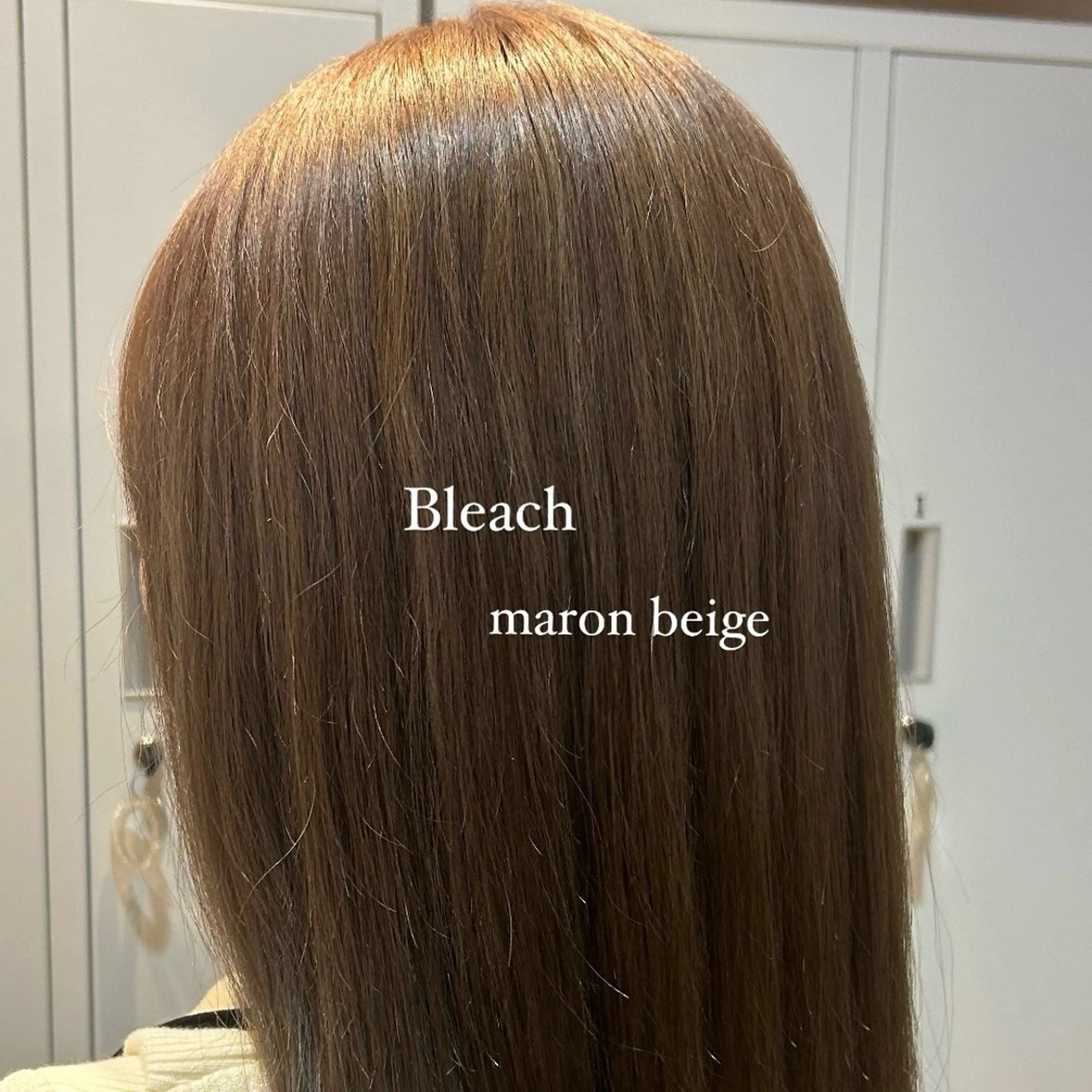 ロング カラー ヘアカラー オリーブ/ 透明感カラー/れいあのヘアスタイル