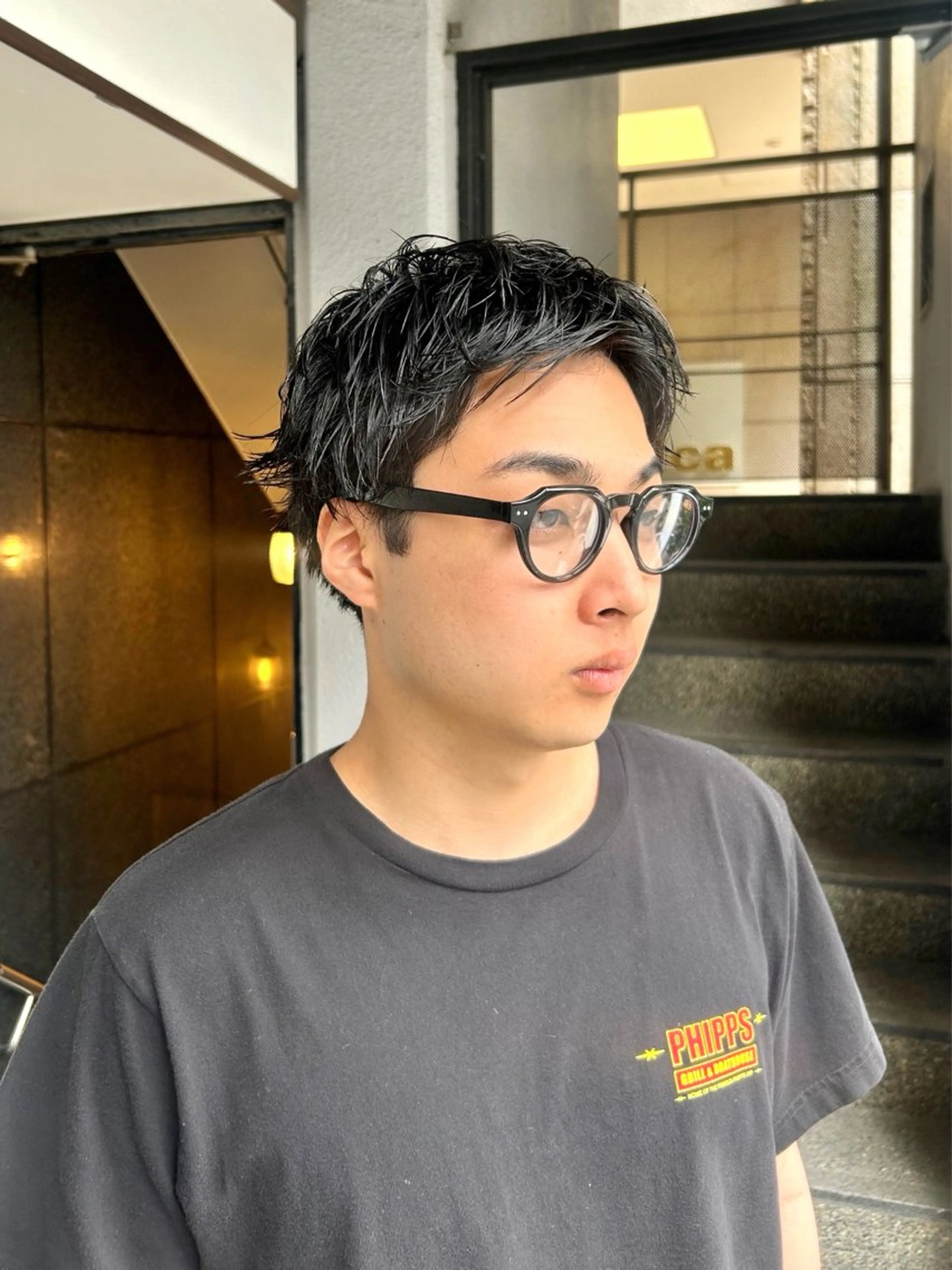 ショート メンズ ショート/ウルフ ハイトーン/カイセイのヘアスタイル