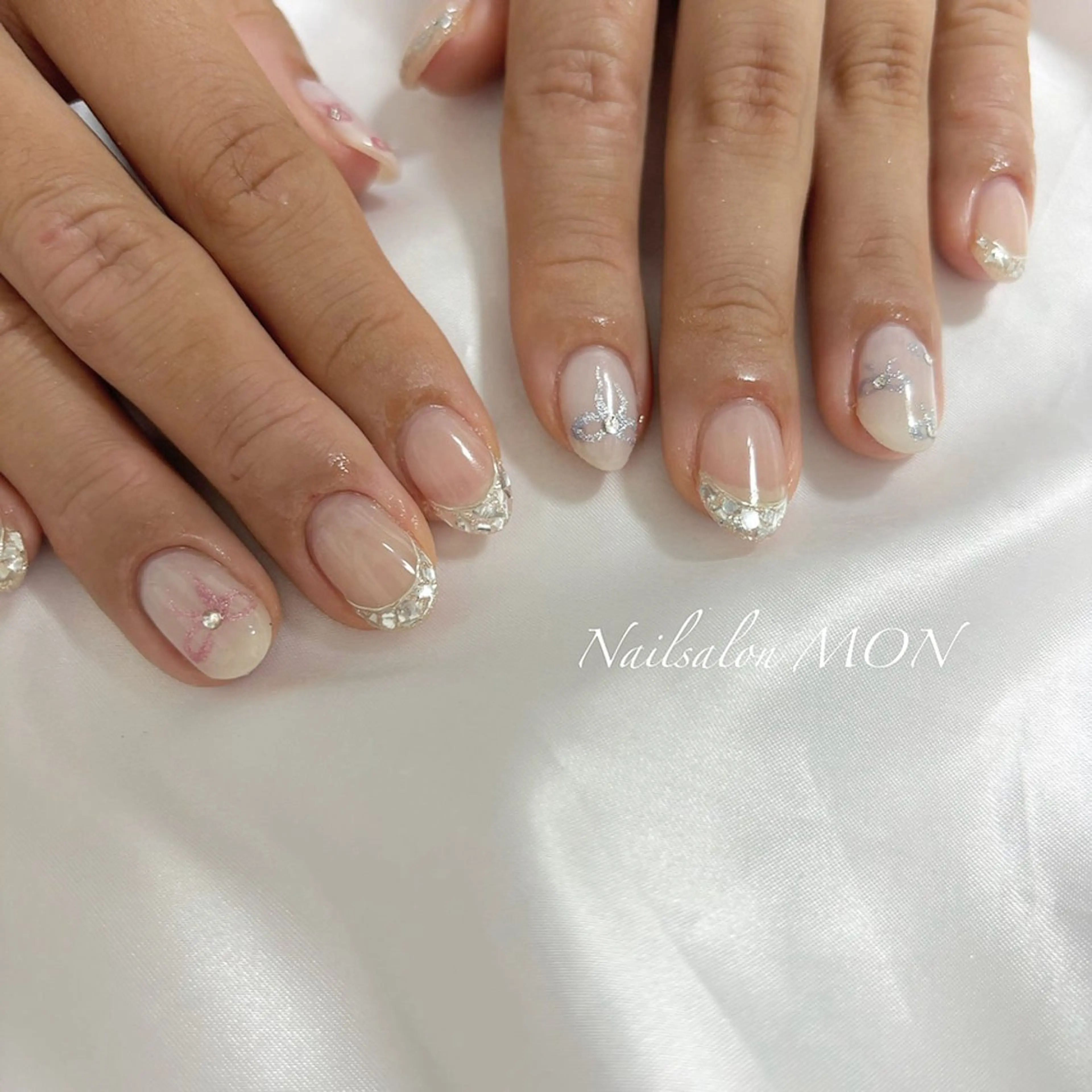 ネイル ストーンネイル ハンドネイル Nailsalon MONのネイルデザイン