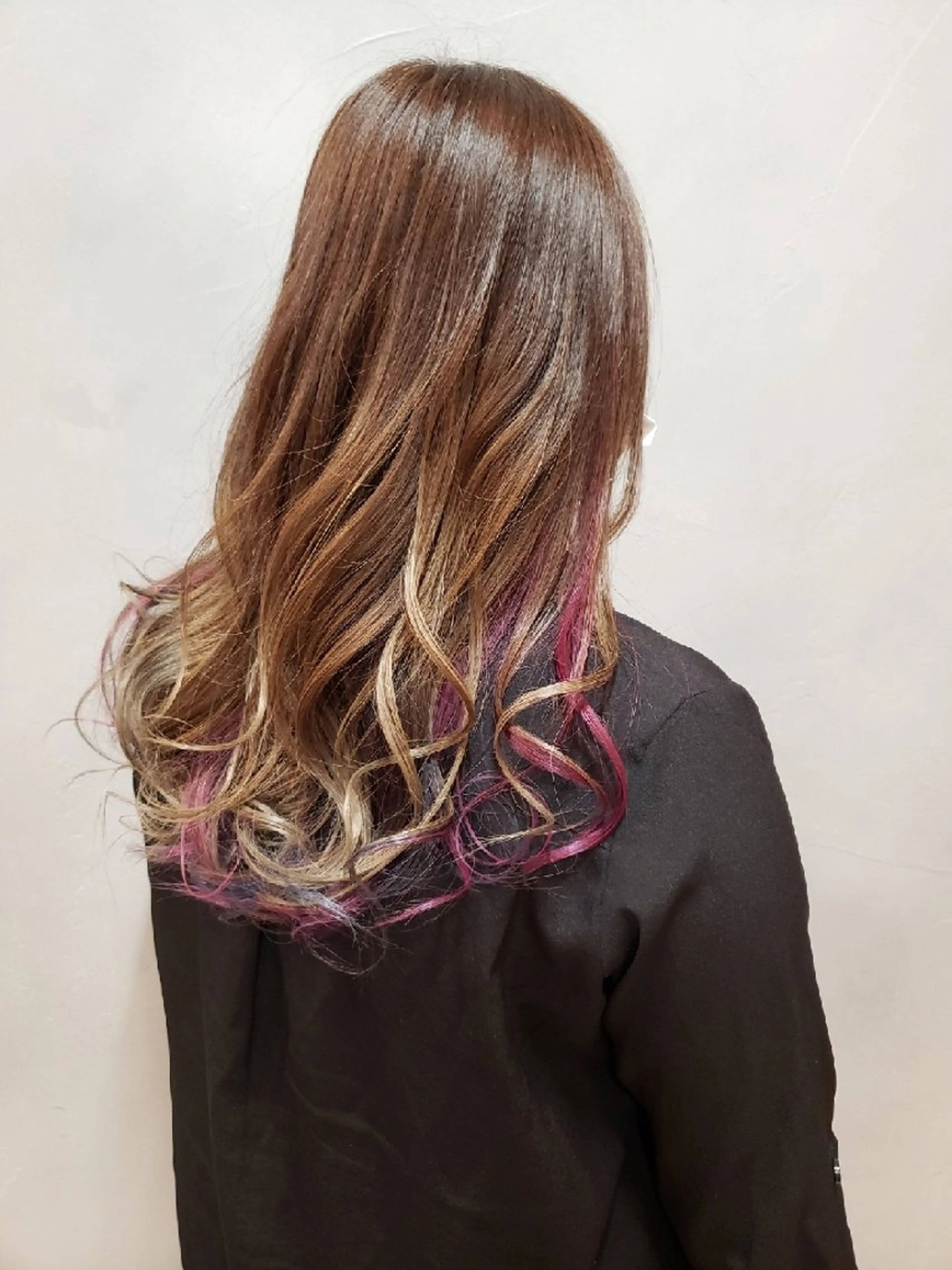 カラー セミロング ダブルカラーモデル☆ SHUNYAのヘアスタイル