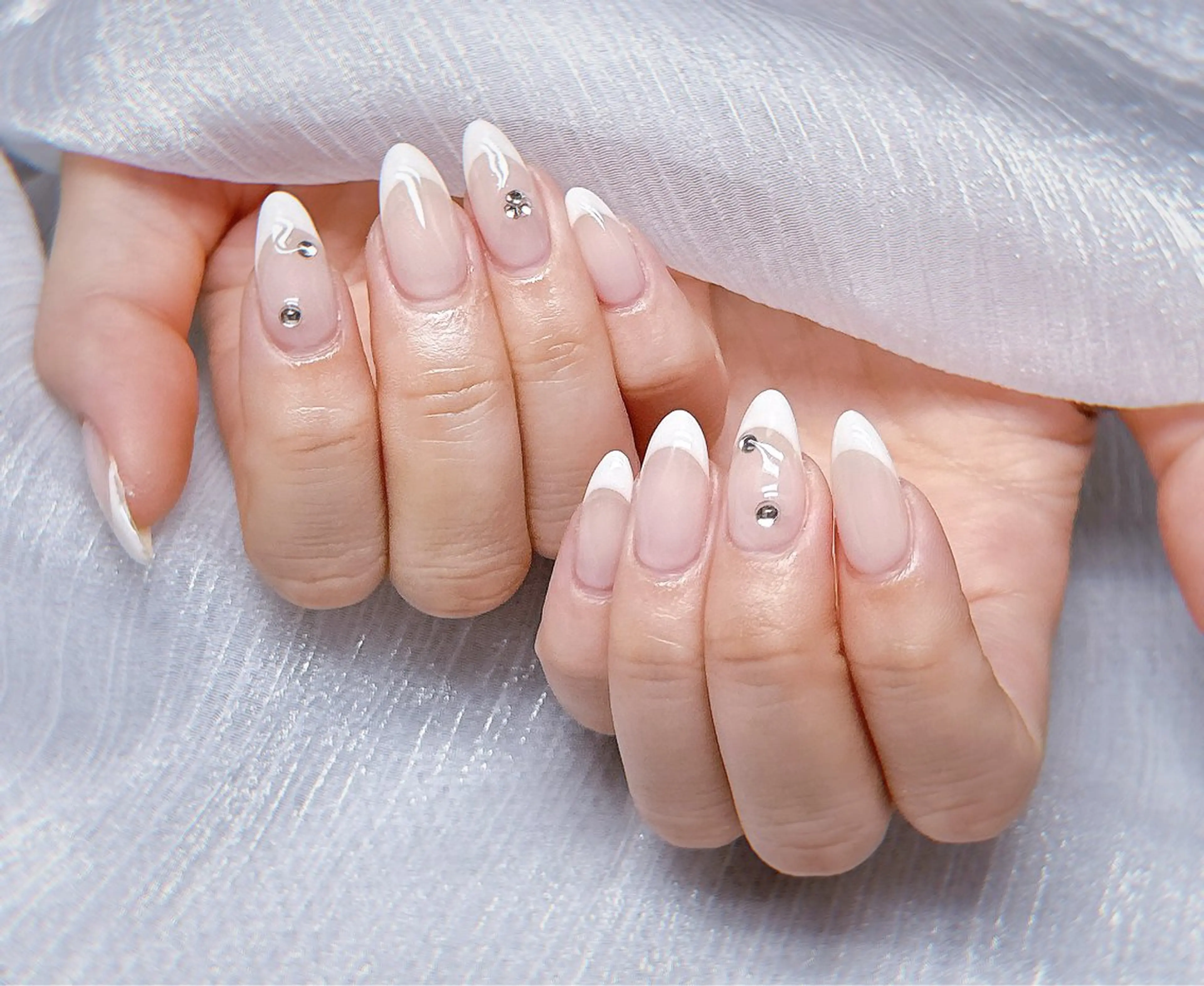 自爪ネイル💅フレンチの写真