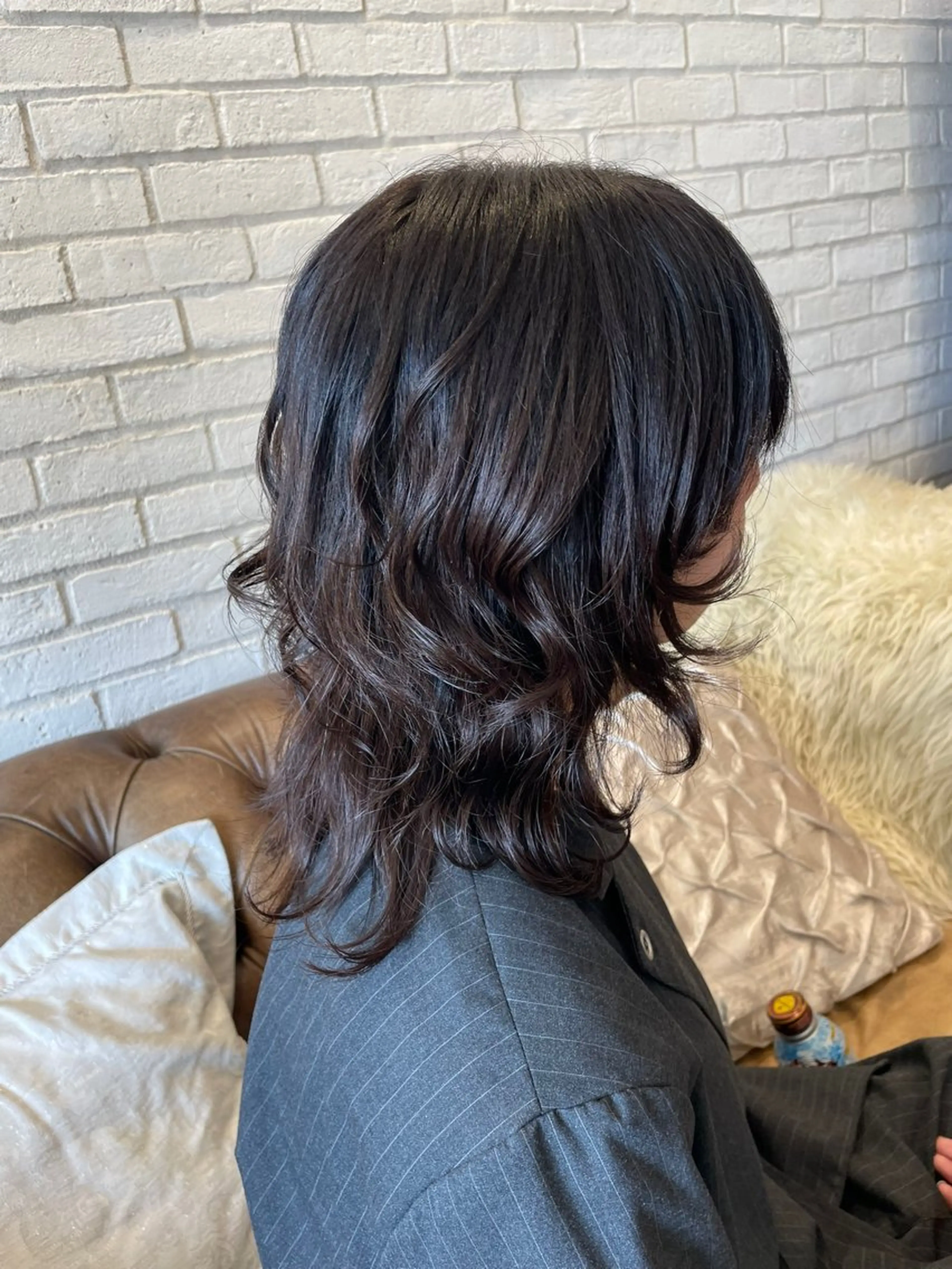 ミディアム ウルフカット シモカワ マシロのヘアスタイル