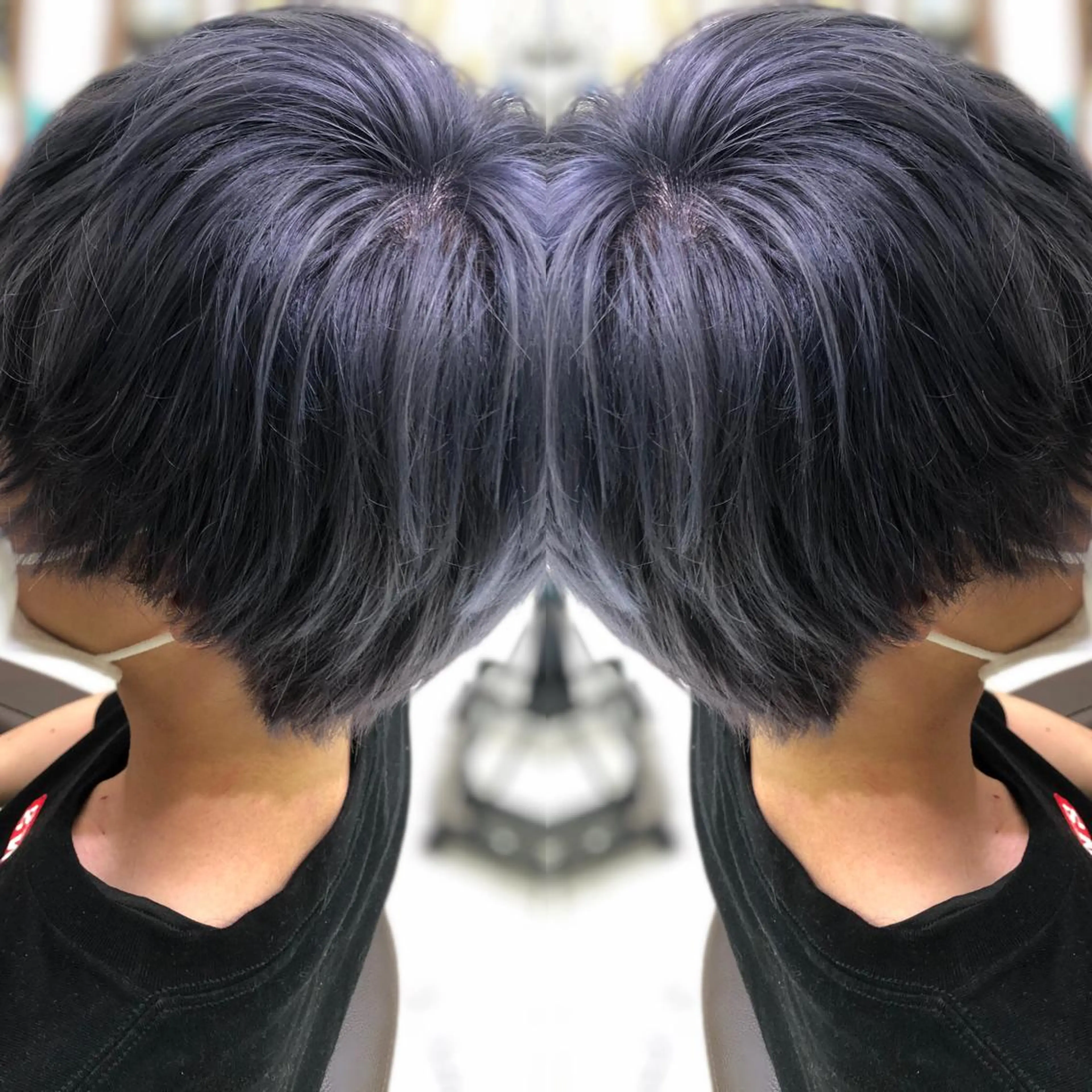 カラー メンズ メンズブリーチ ブリーチ 透明感カラー シルバー 韓国レイヤー×透明感 カラー/山崎一輝のヘアスタイル