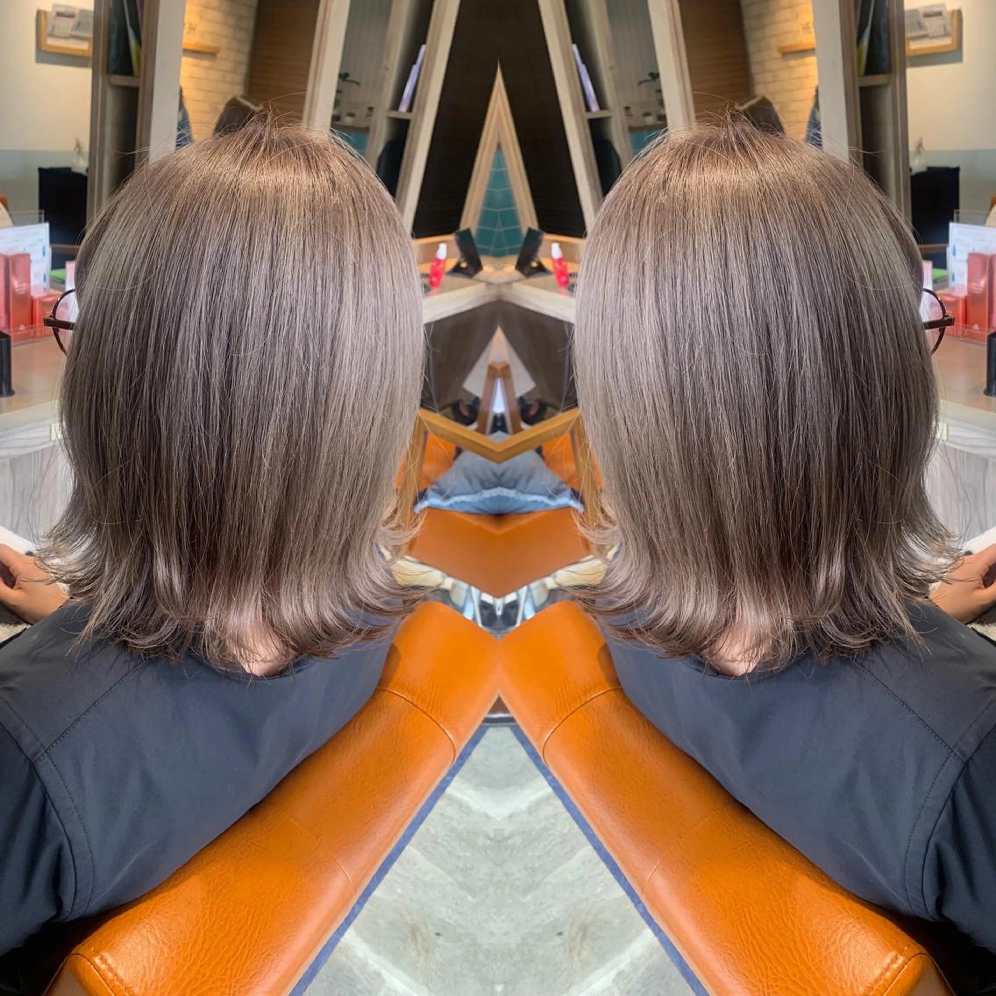 ショート カラー ベージュカラー ミルクティーベージュ 韓国🇰🇷 ✂︎hair 内田愛のヘアスタイル