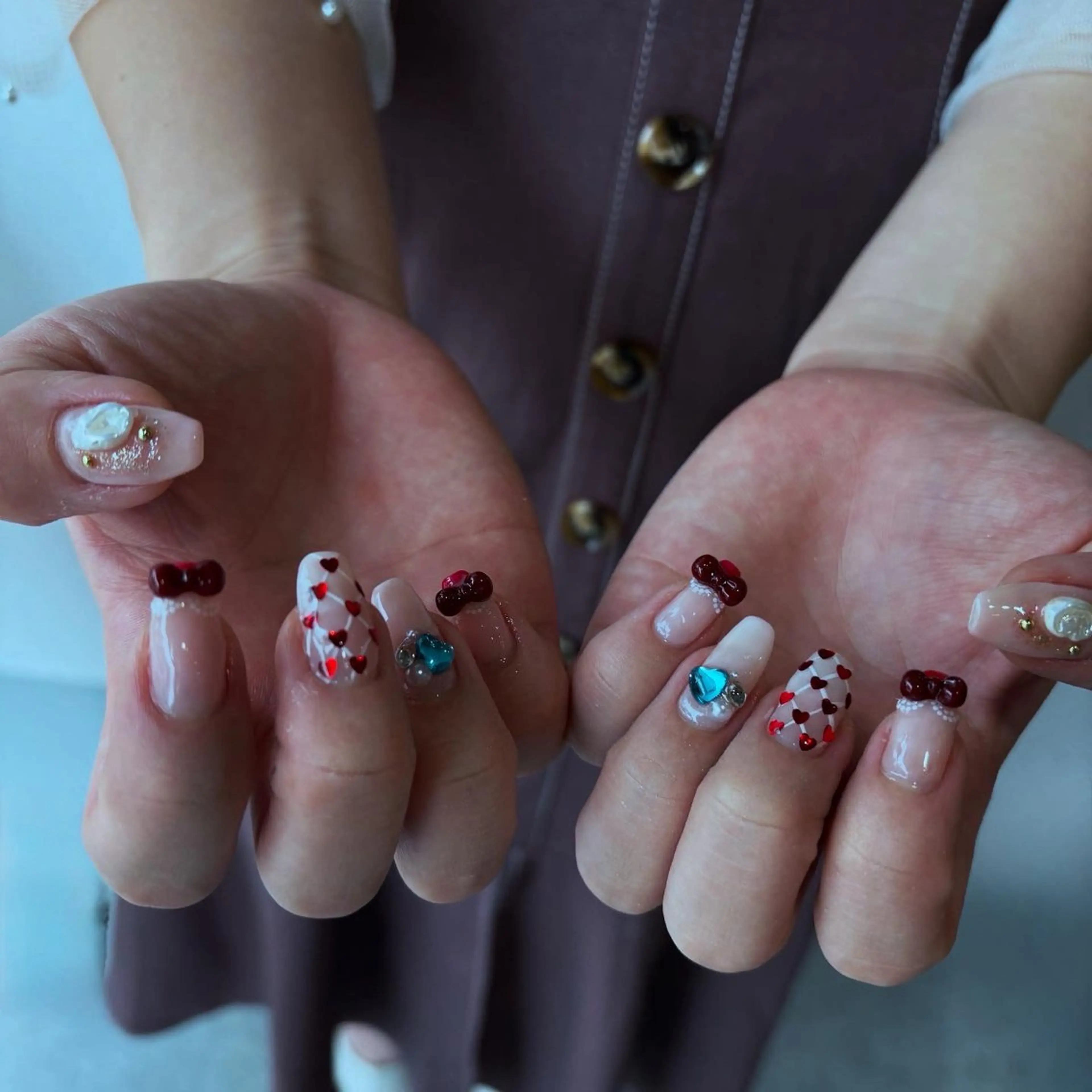 ネイル アートネイル クリアネイル 長さ出し 韓国ネイル ニュアンスネイル Vante梅田店所属・vante_aimi .パラジェル取扱店のネイルデザイン