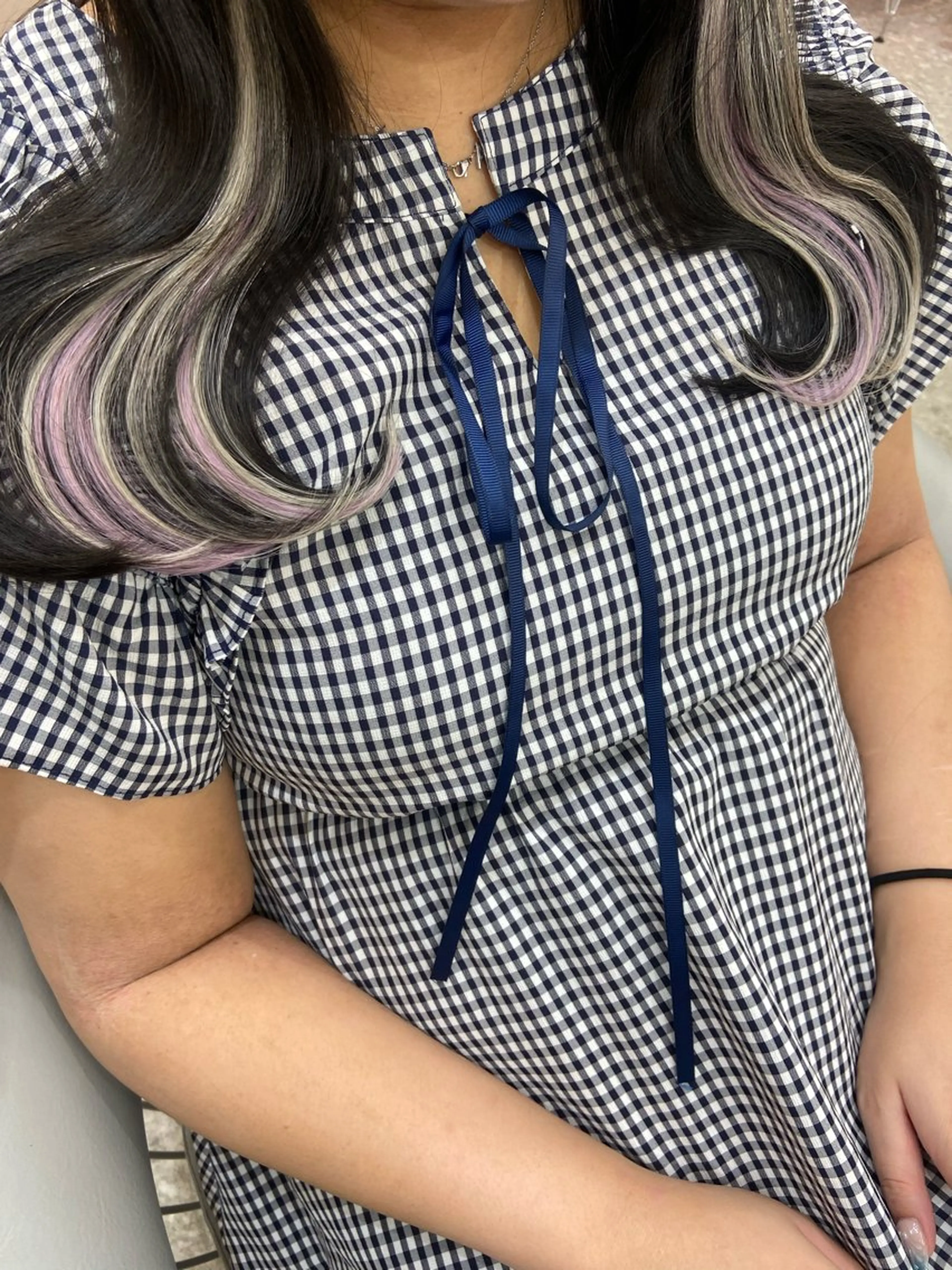 ロング カラー イヤリングカラー インナーカラー エクステ 韓国風ヘア ヘアカラー トリートメント エクステ 新宿/韓国ヘア 中明度カラー/かやのヘアスタイル