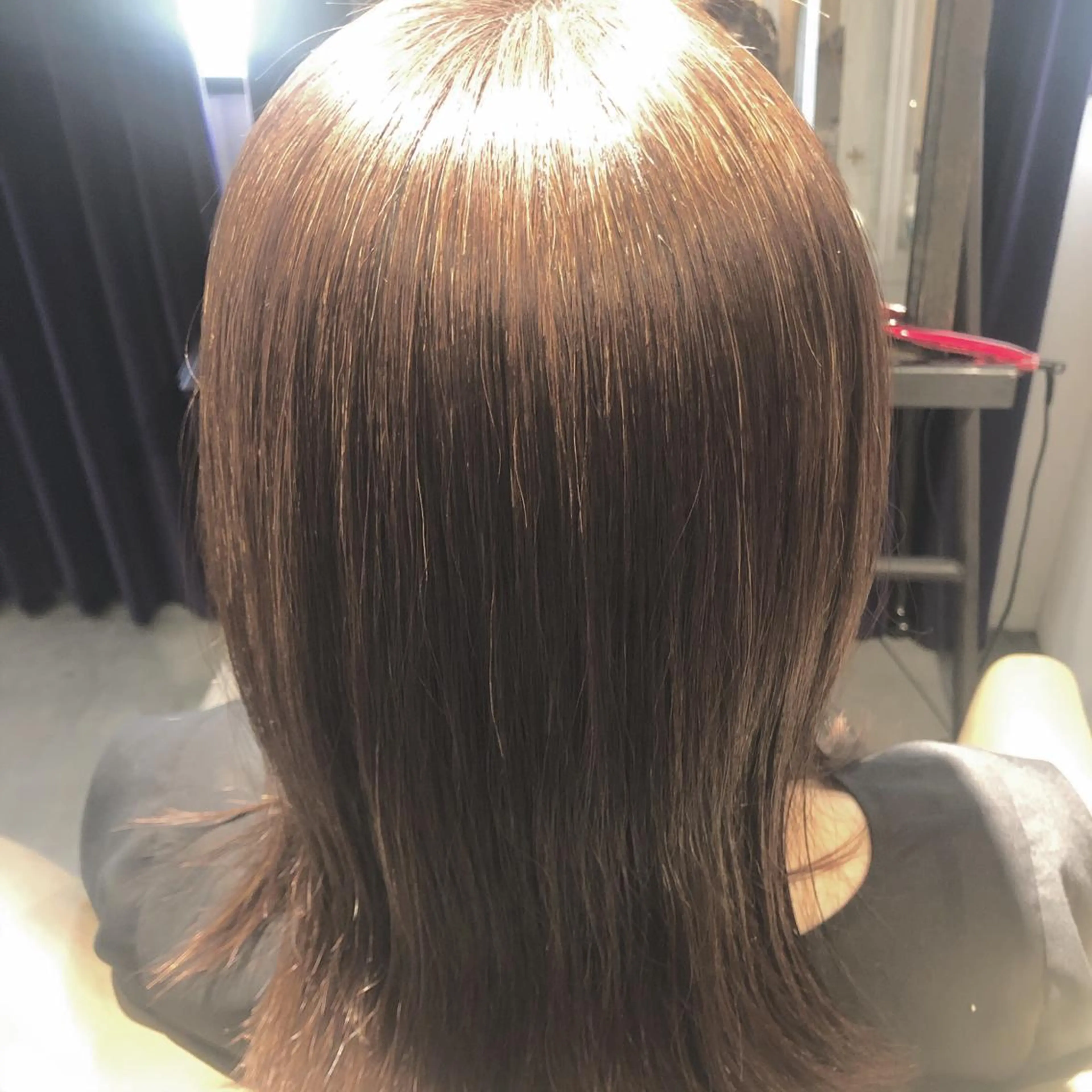 ミディアム 酸性ストレート 植田 彩加のヘアスタイル