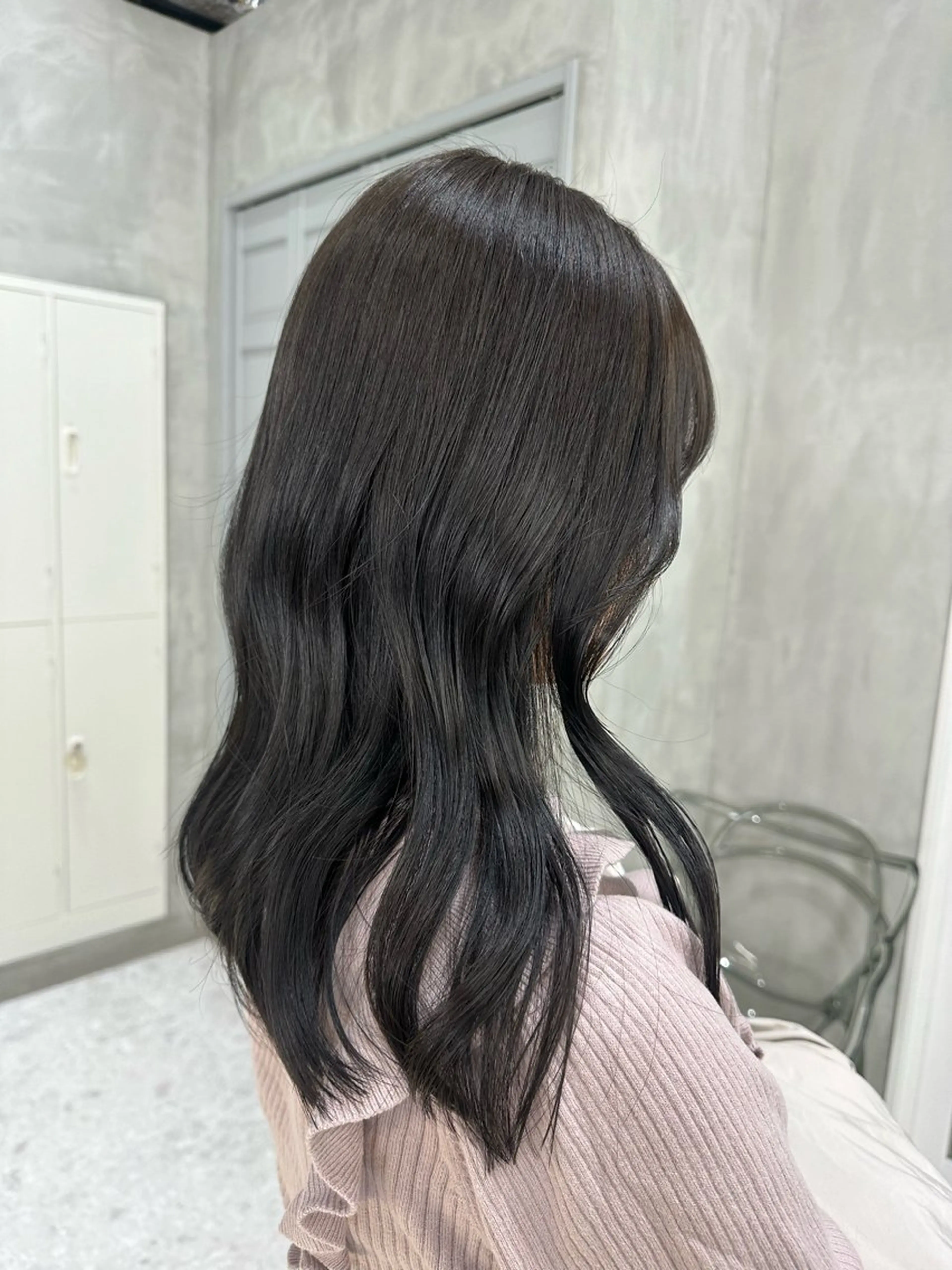 カット➕髪質改善ケアカラー➕超音波トリートメント🩵✨の写真