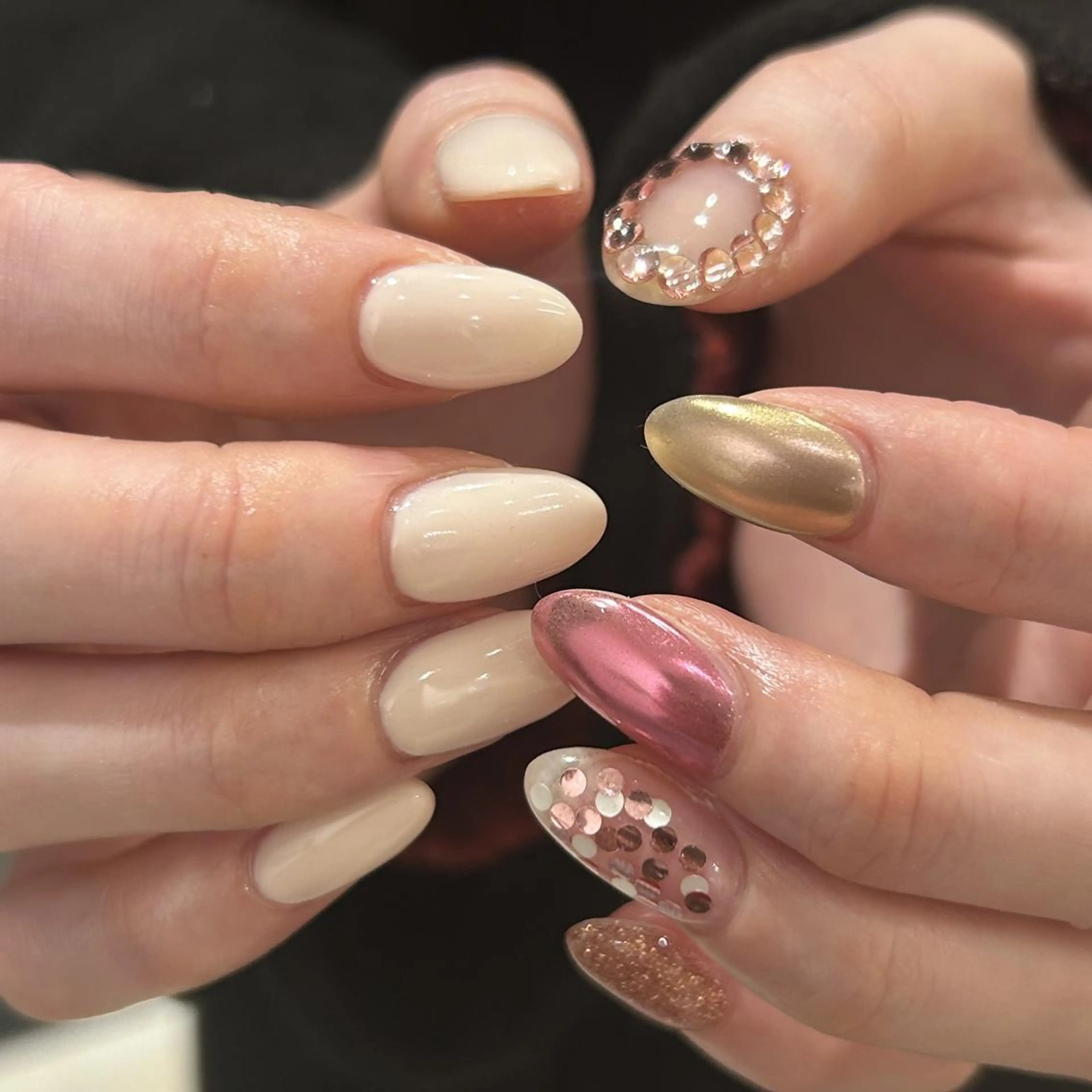 ネイル オーロラネイル ジェルネイル 氷ネイル・うるうるネイル 韓国ネイル ミラーネイル nails TOKYOのネイルデザイン