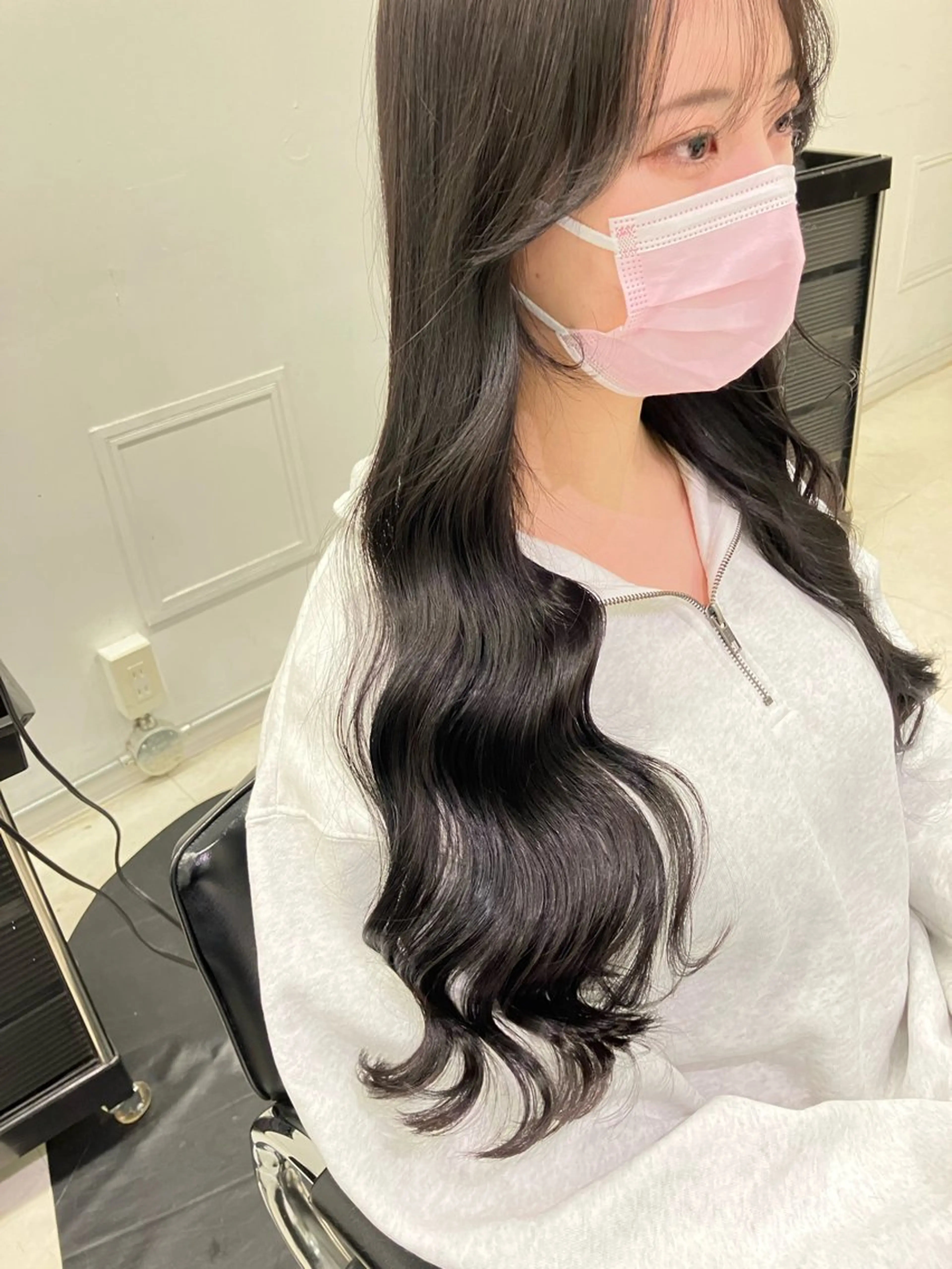 ロング カラー カット ヘアカラー トリートメント GO TODAY SHAIRE SALON原宿vita店舗所属・💖ブリーチなし透明 感💖ASAHIのヘアスタイル