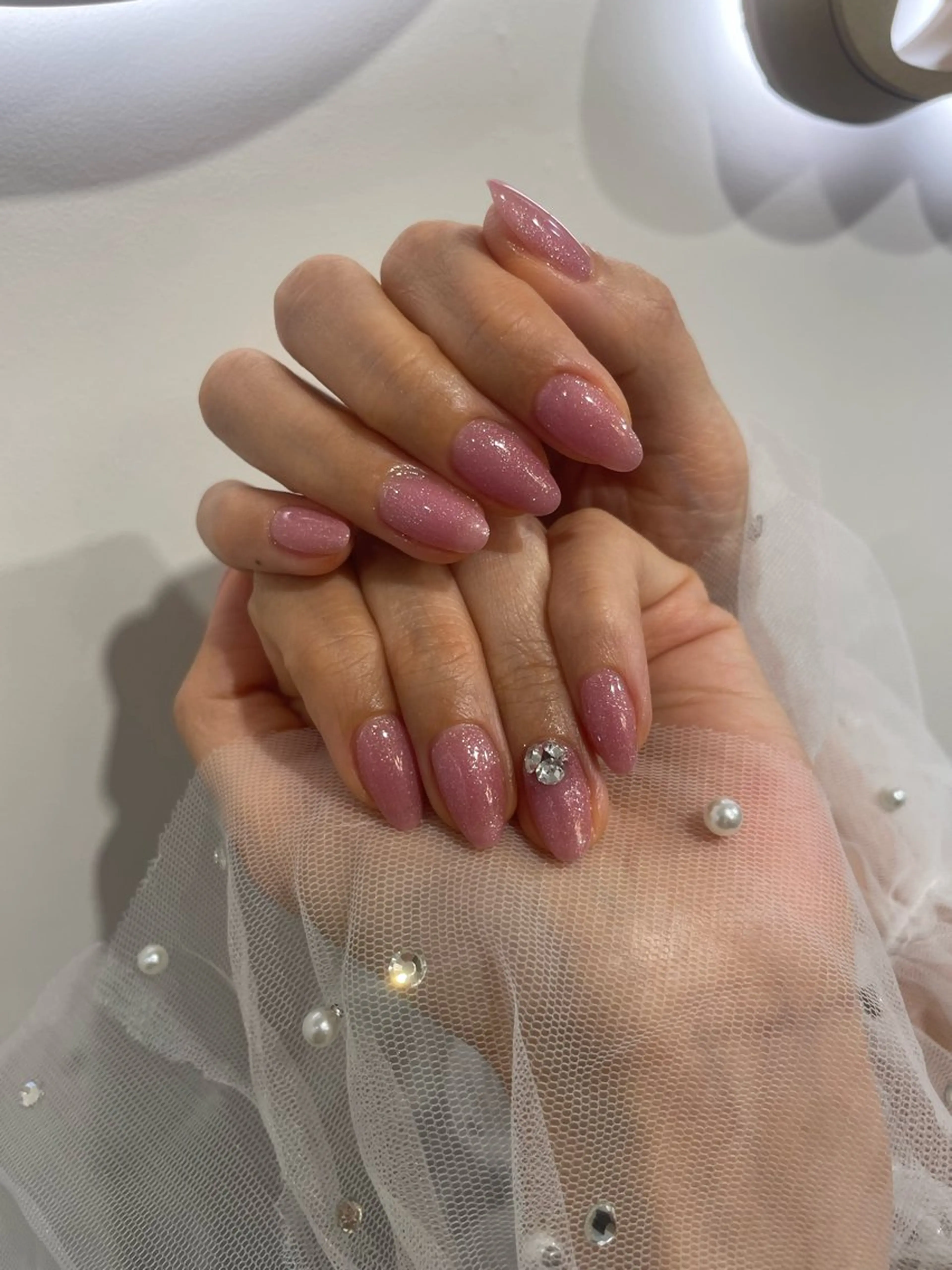 ネイル ラメ(グリッター) ワンカラーネイル Himeka⟡ jr.nailistのネイルデザイン