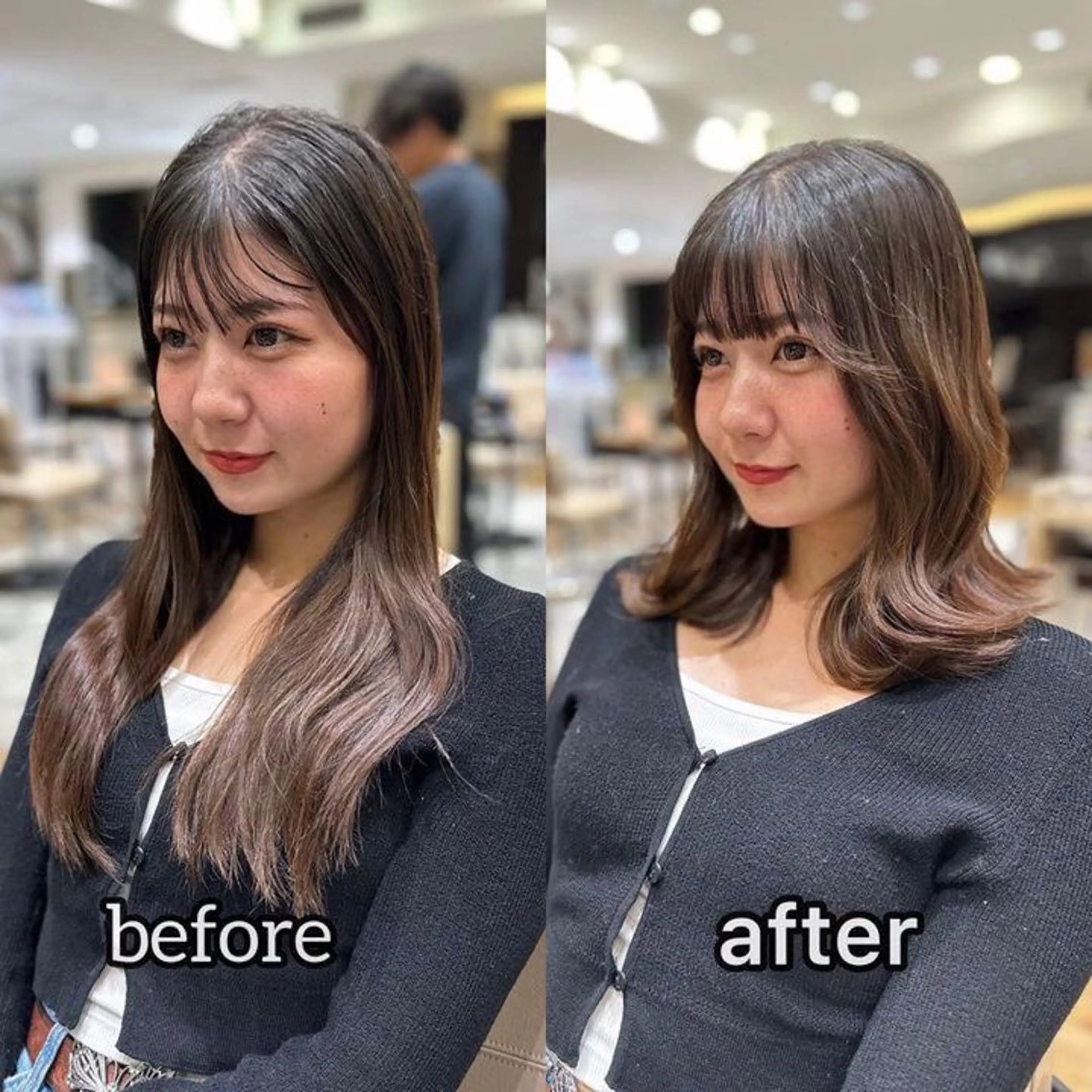 ミディアム 前髪顔まわりカット 🌈中村海聖のヘアスタイル