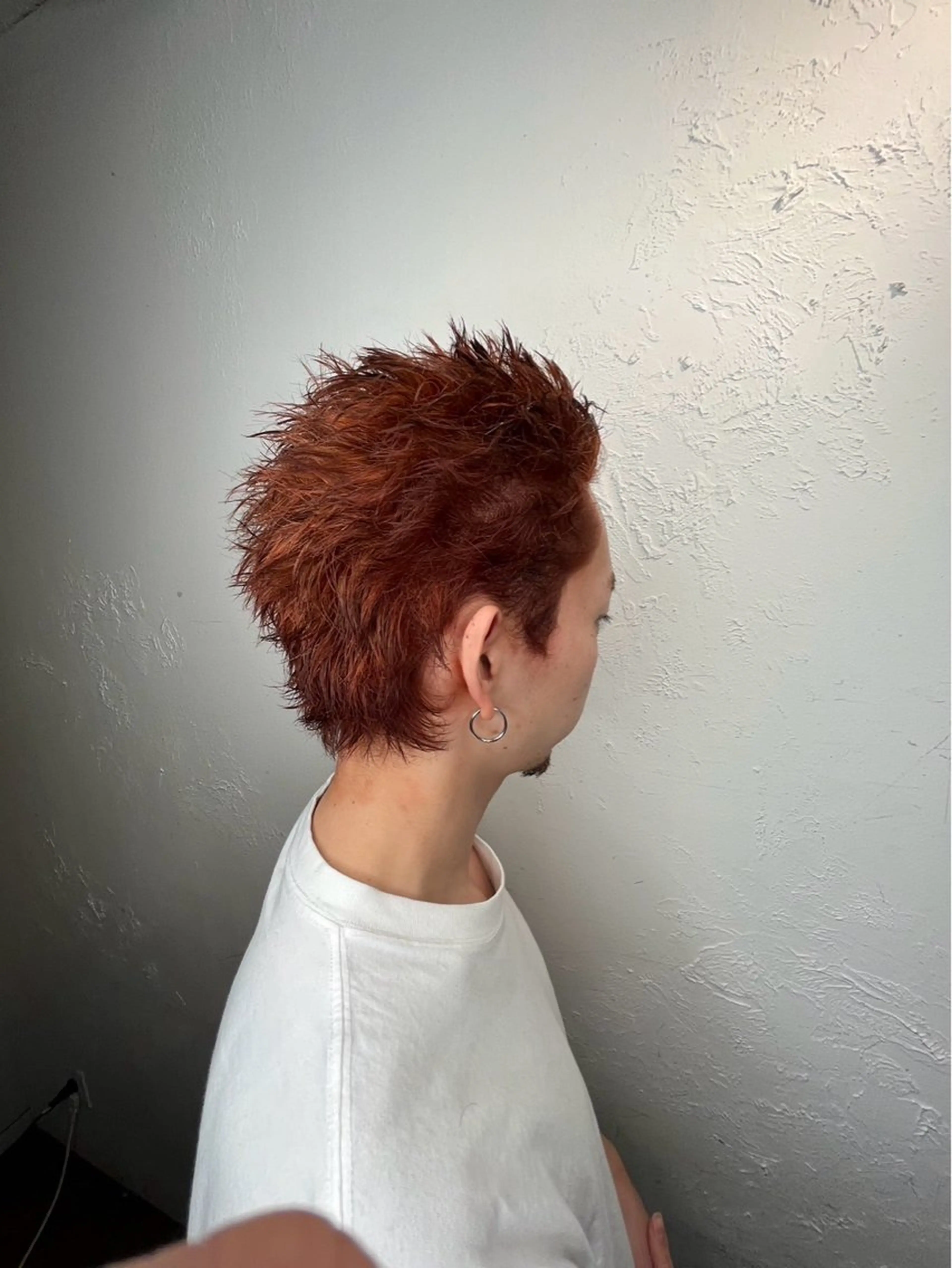 ショート カラー メンズ メンズブリーチ センターパート ダウンパーマ フェードカット メンズハイライト カット ヘアカラー トリートメント 💈メンズ特化💈 TASUKUのヘアスタイル