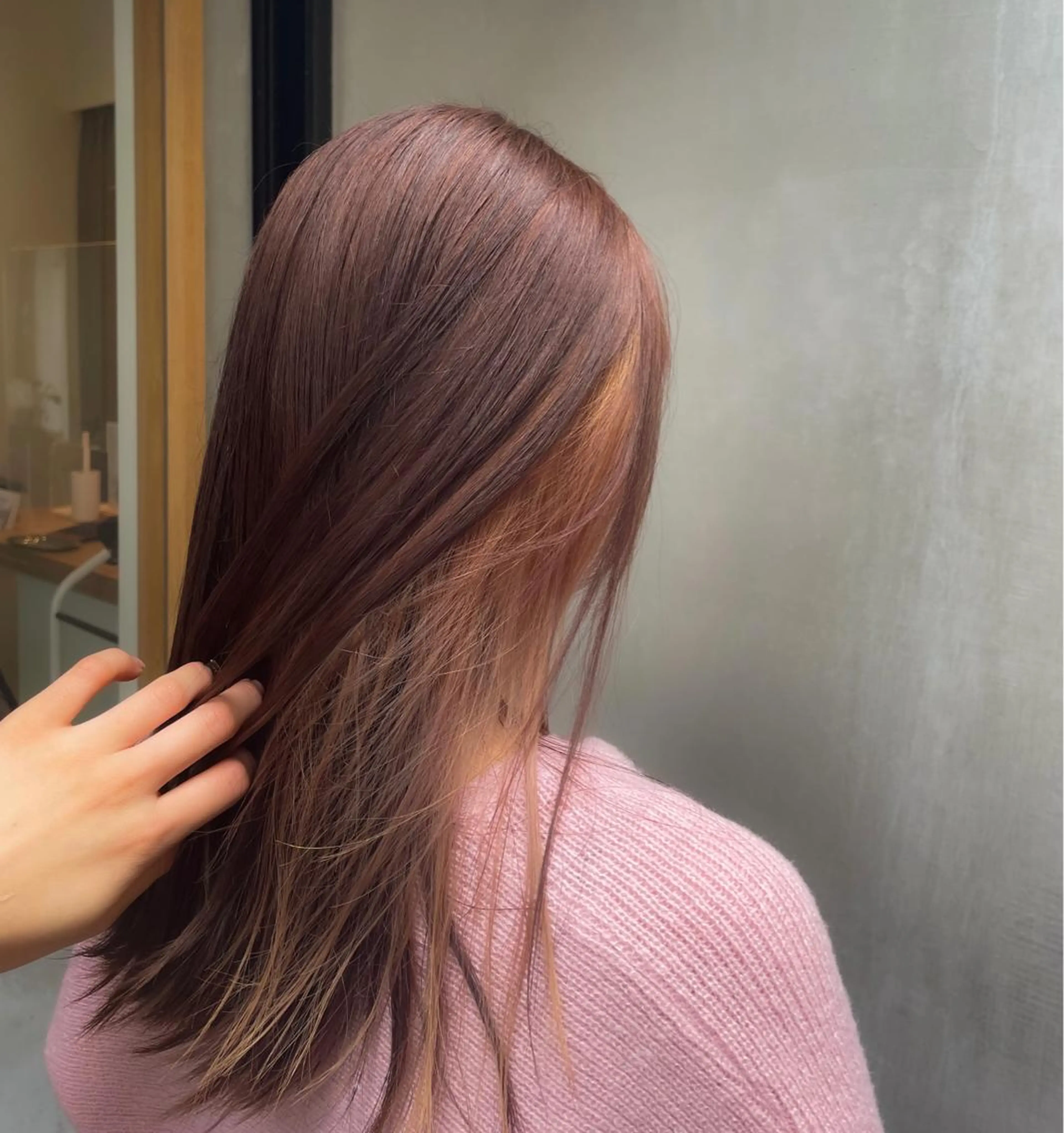 ロング カラー ベージュカラー ブリーチ インナーカラー ピンクカラー ピンクベージュ ボブ/艶カラー 鎌倉/MIHO🌼のヘアスタイル