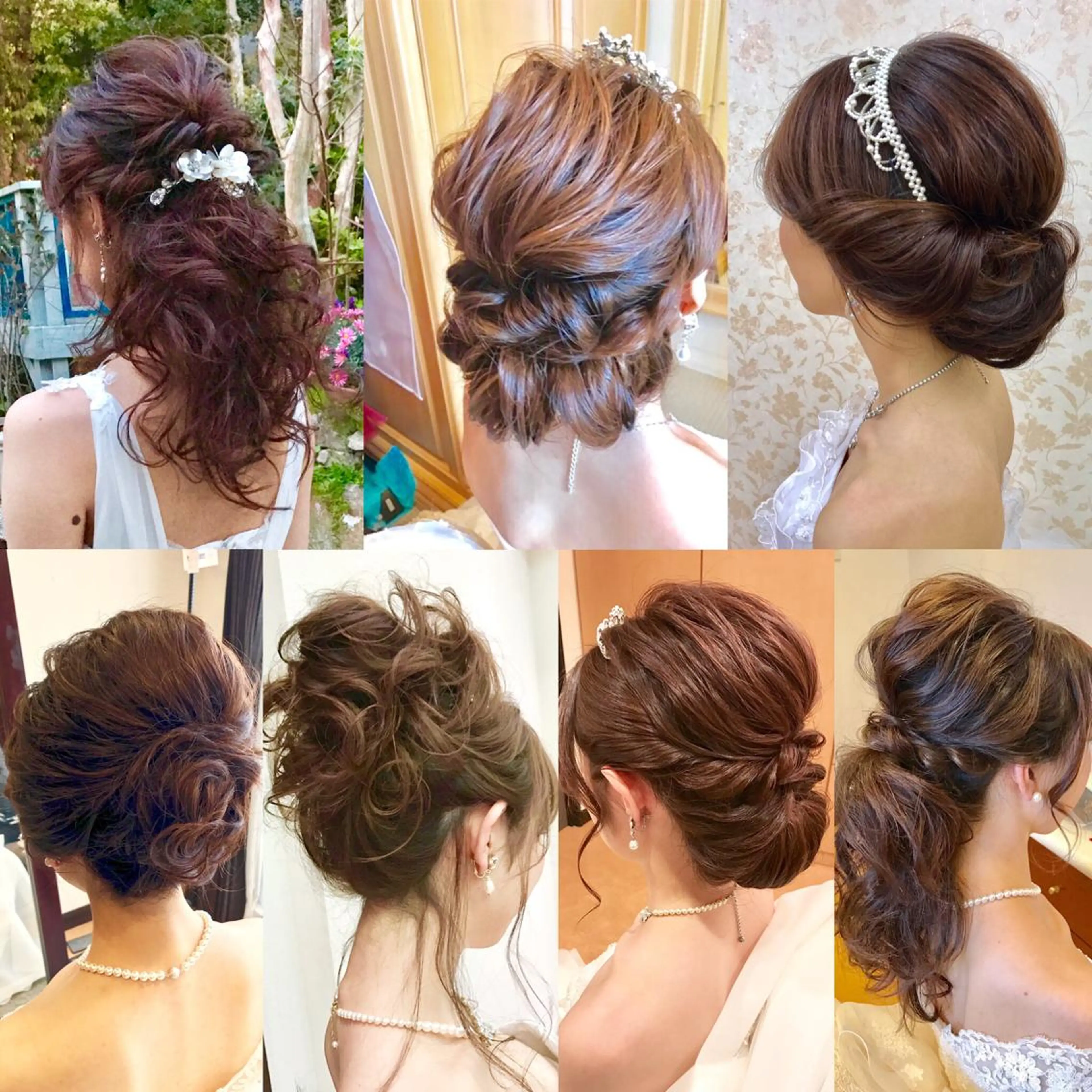 セミロング カラー ヘアアレンジ ヘアセット プレシャス所属・池田 景子のヘアスタイル