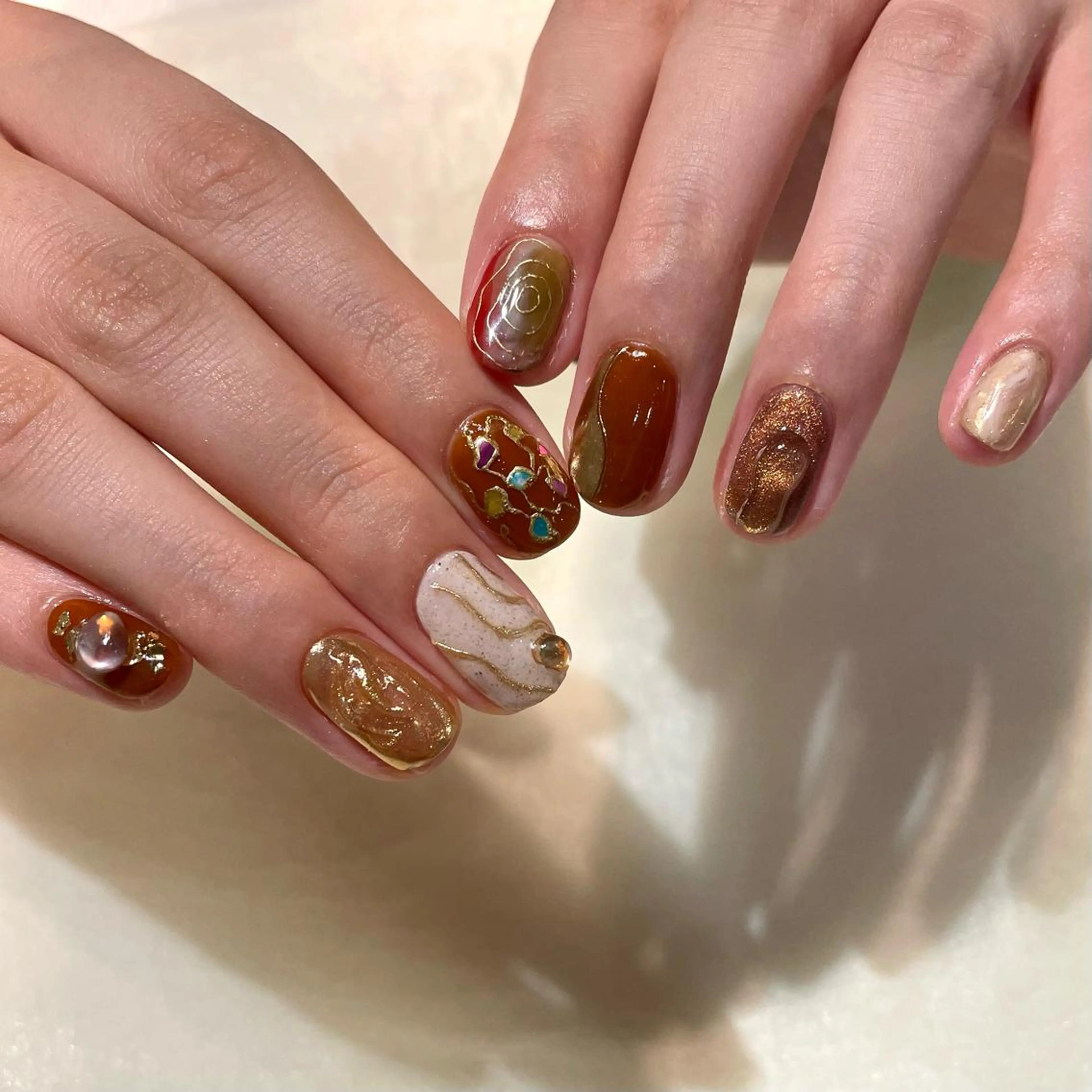 ネイル ハンドネイル 新井 ひなののネイルデザイン