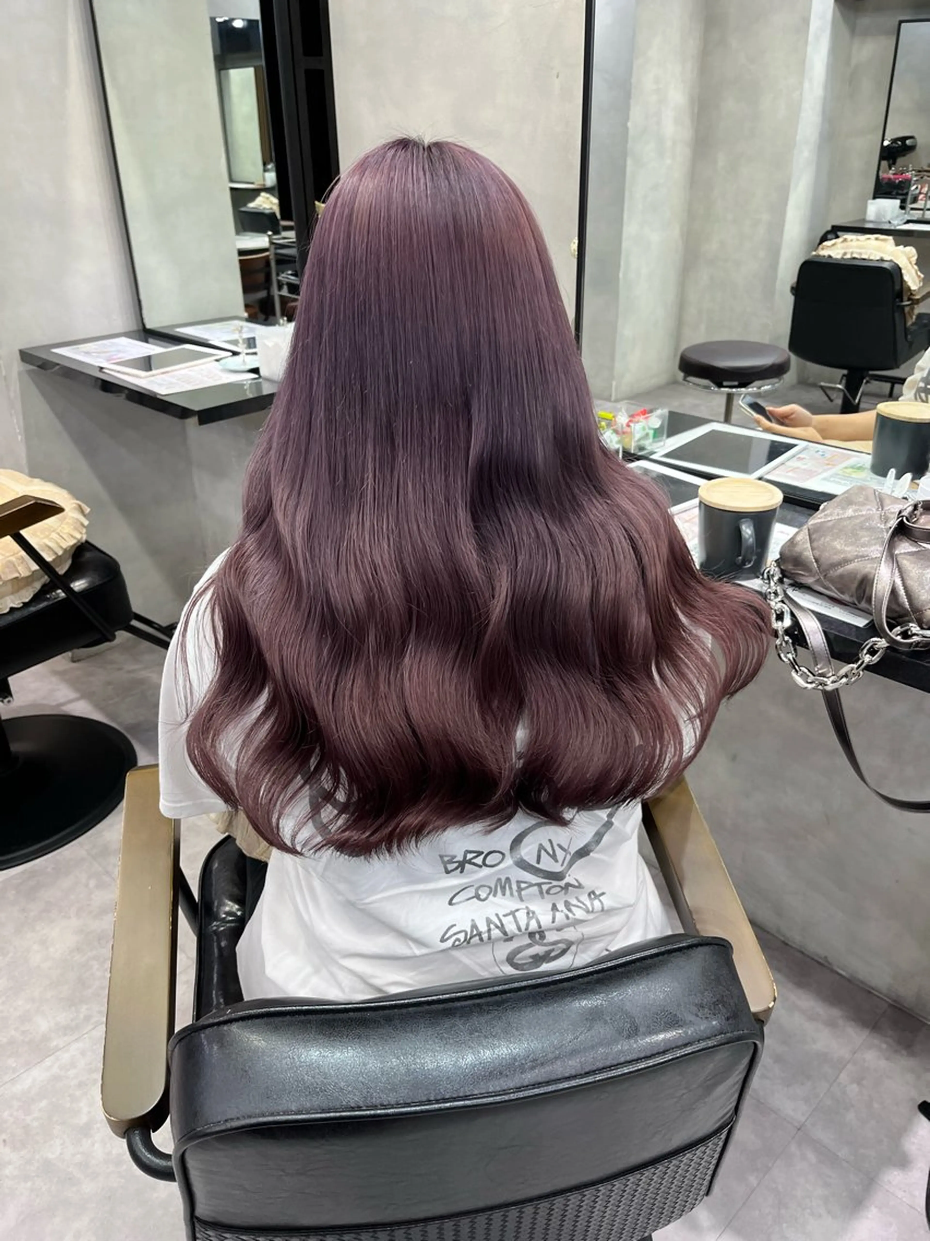 セミロング 濱川響太レディース カットモデルのヘアスタイル