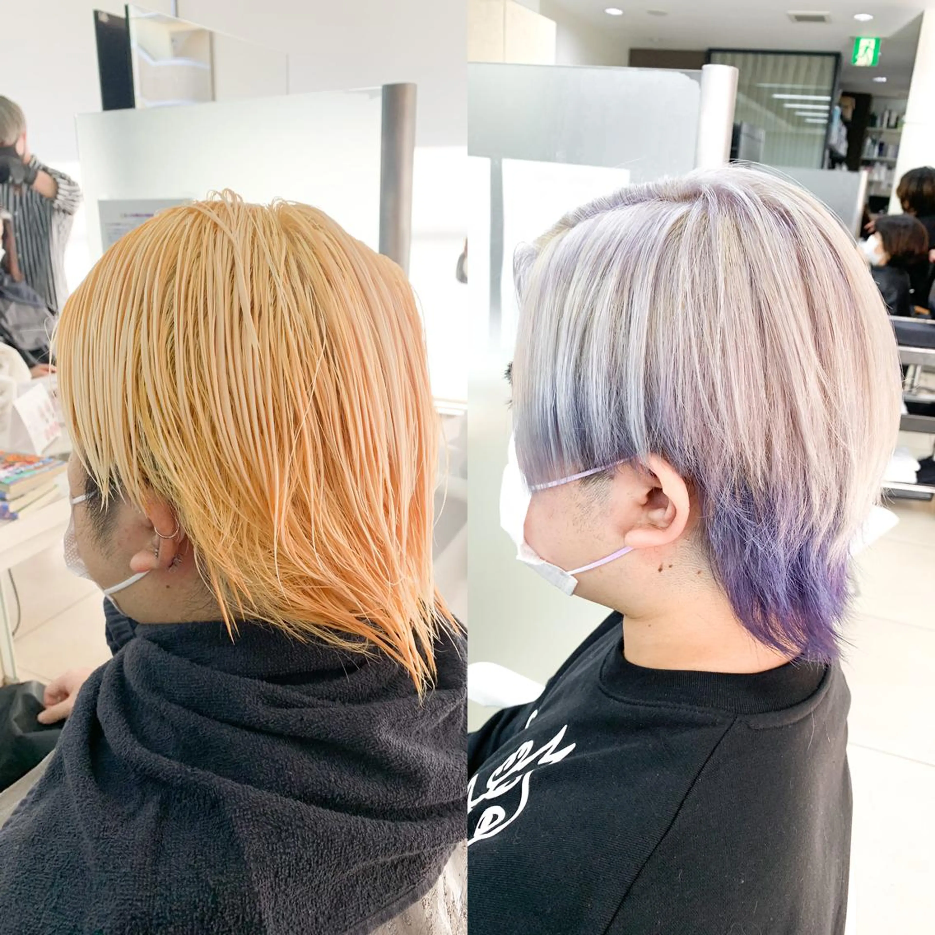 カラー メンズ メンズインナーカラー メンズウルフカット インナーカラー ウルフカット ヘアカラー トリートメント ✂︎レディース のメンズカット屋さんのヘアスタイル