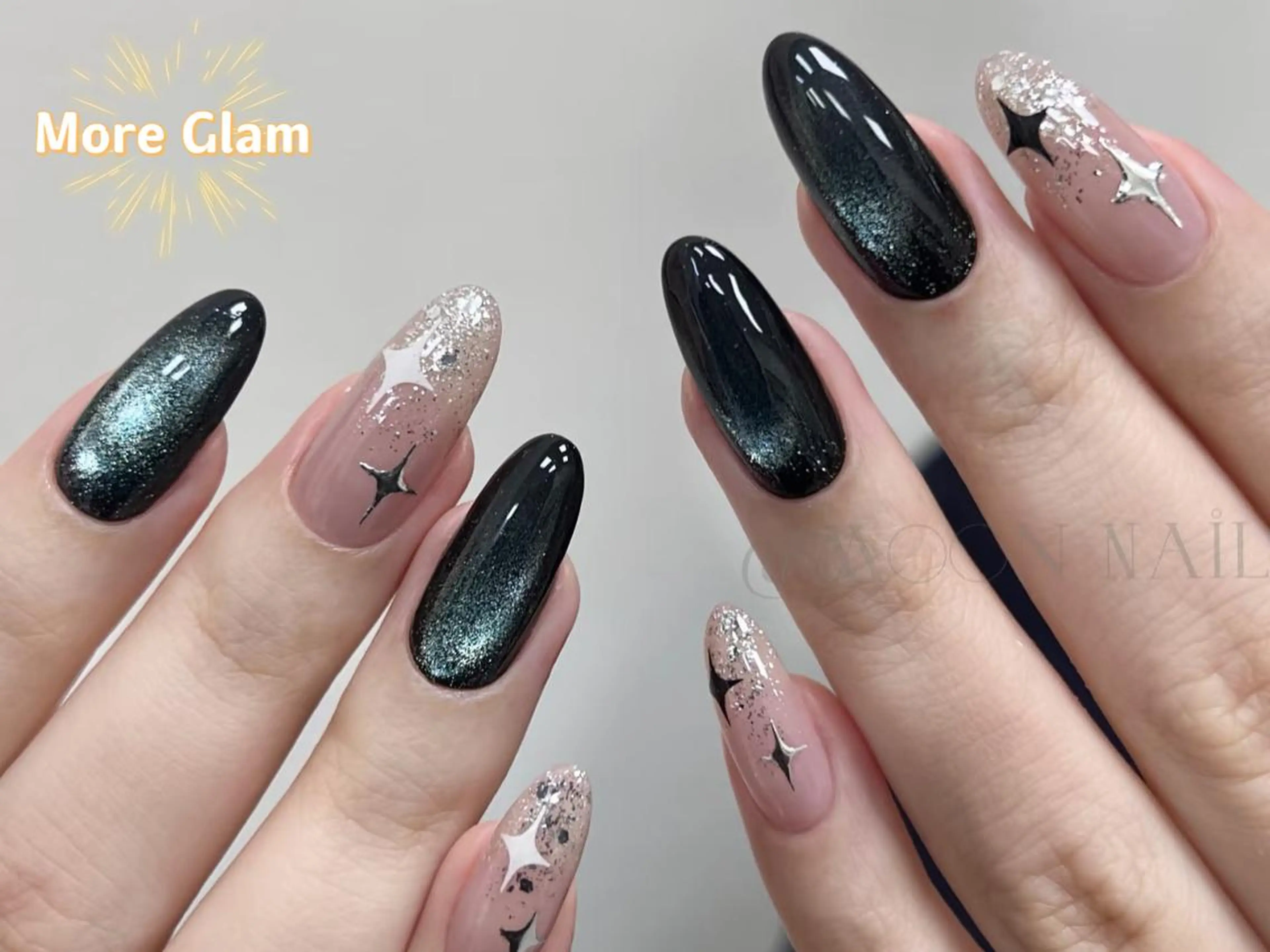 ネイル 長さ出し フットネイル フレンチネイル ジェルネイル ガラスフレンチ MoreGlam ネイルのネイルデザイン