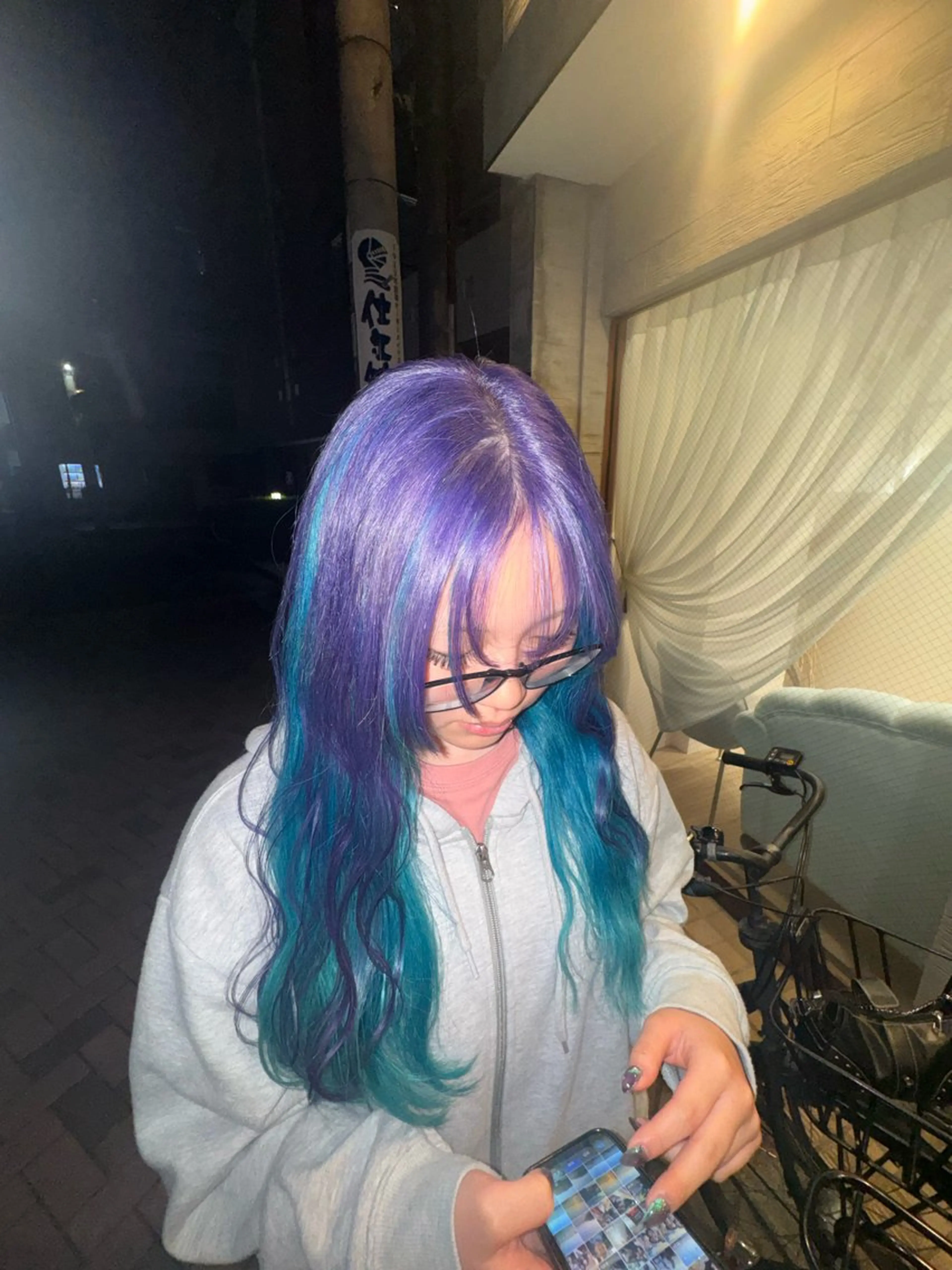 ロング カラー ヘアカラー トリートメント 河添 麗菜のヘアスタイル