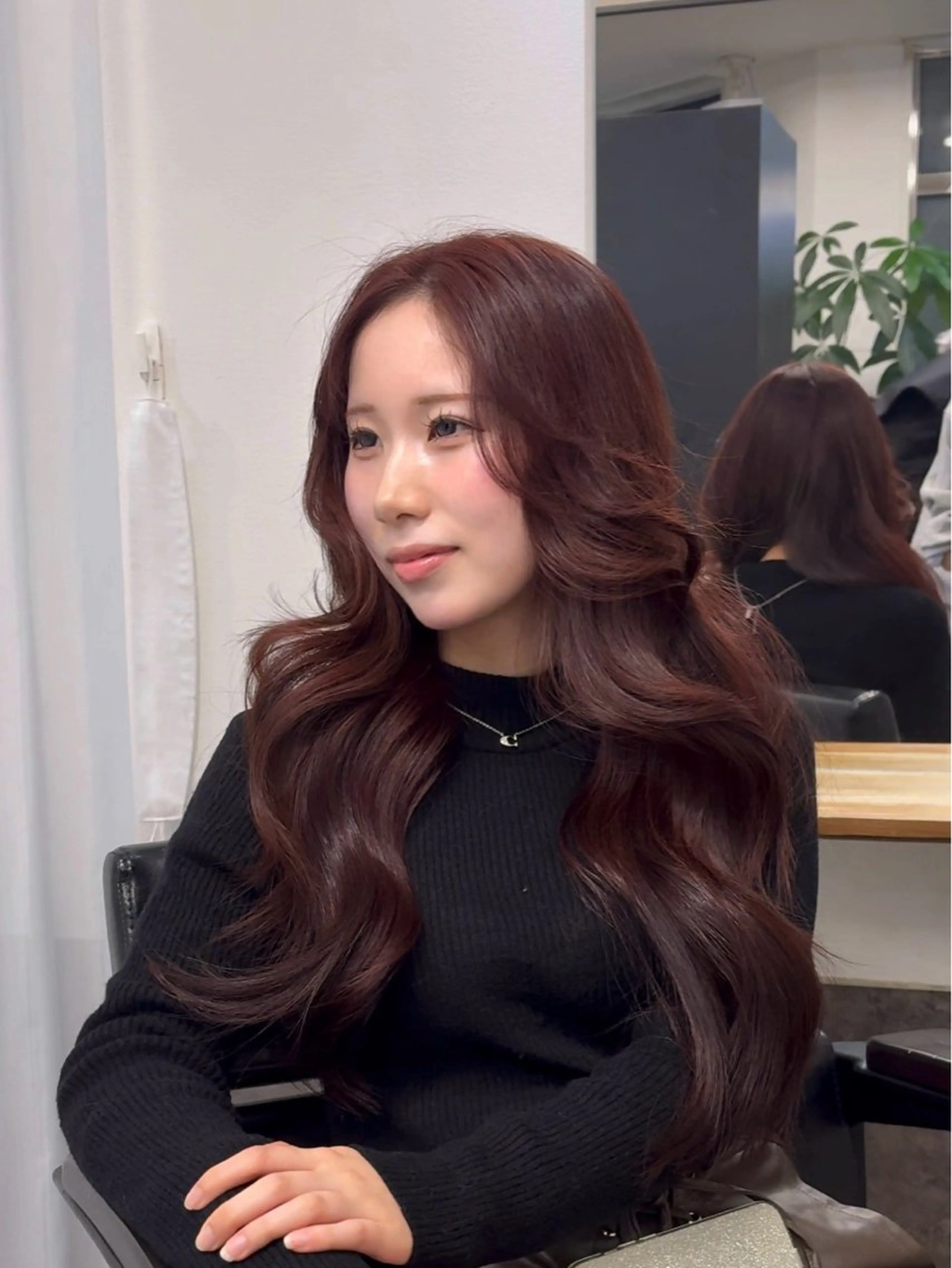 カラー ブリーチ ブラウンカラー ダブルカラー ブリーチなしカラー ヘアカラー meby所属・🩵福岡ブリーチなし レイヤー/紫音🩵のヘアスタイル