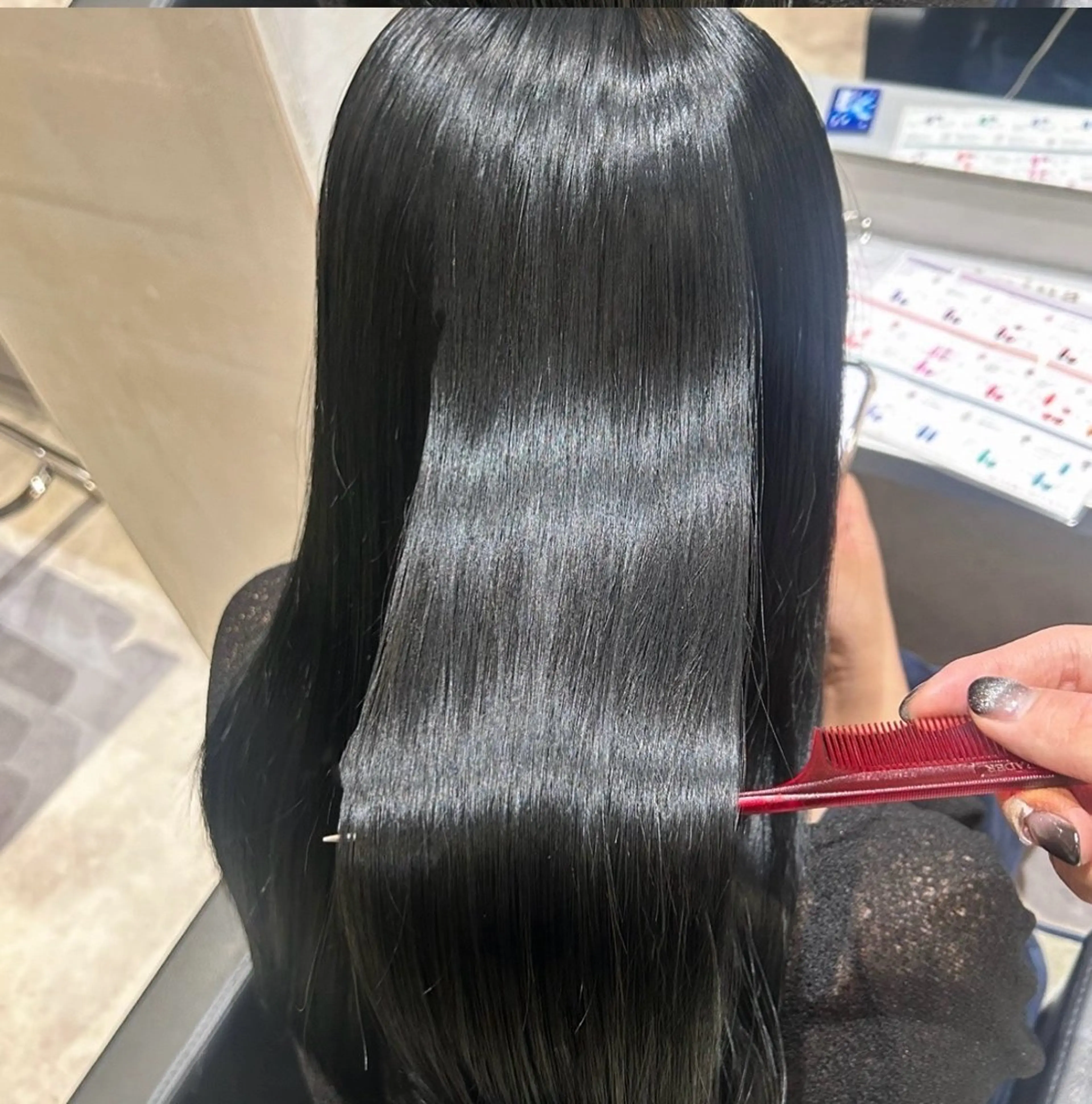 ロング カラー ヘアカラー トリートメント 艶髪×透明感カラー ののかのヘアスタイル