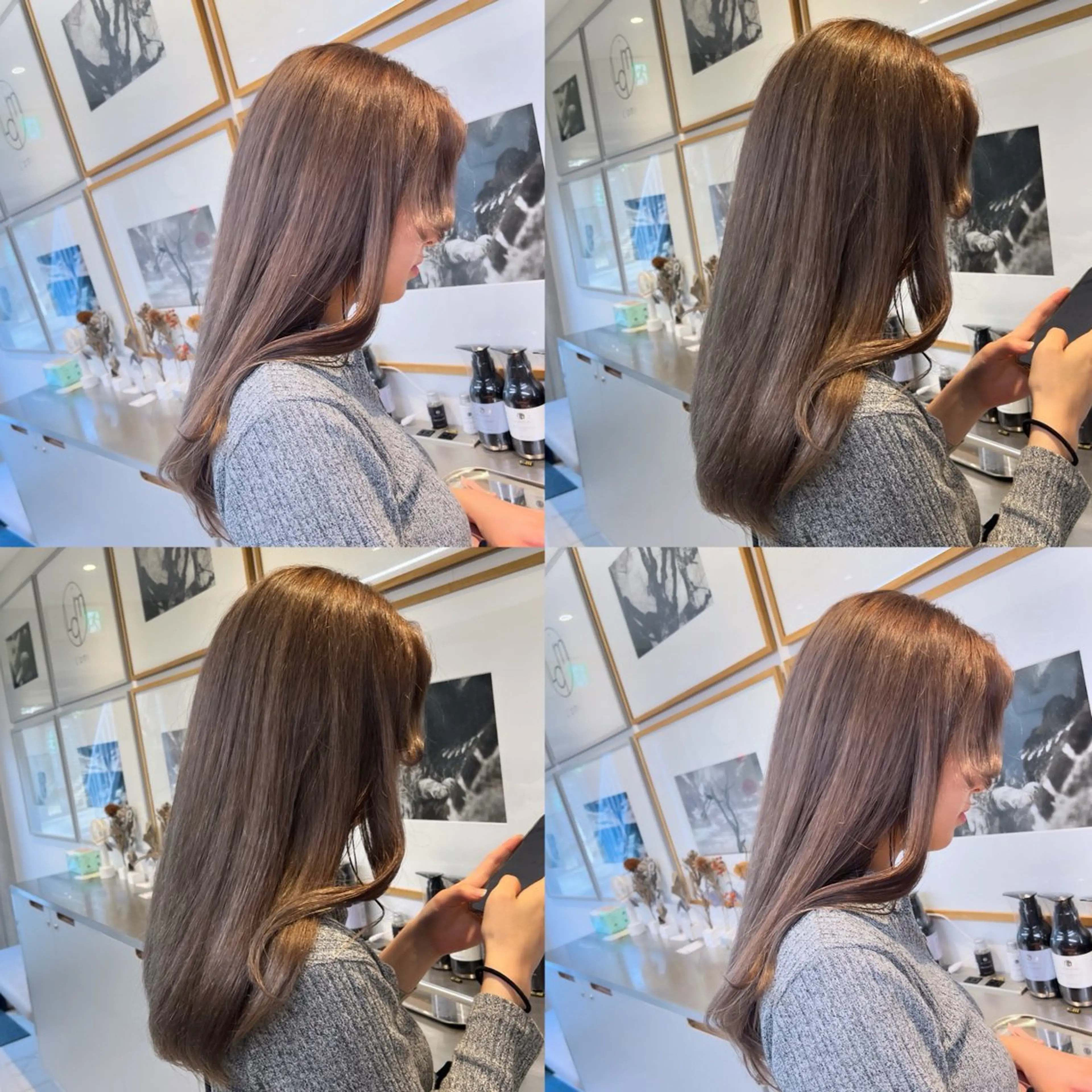 セミロング カラー ベージュカラー ブラウンカラー ブラウンベージュ 透明感カラー ダブルカラー ヘアカラー トリートメント ヘッドスパ カジュアルを女っぽく 𝗮𝘆𝗮𝗰𝗼のヘアスタイル