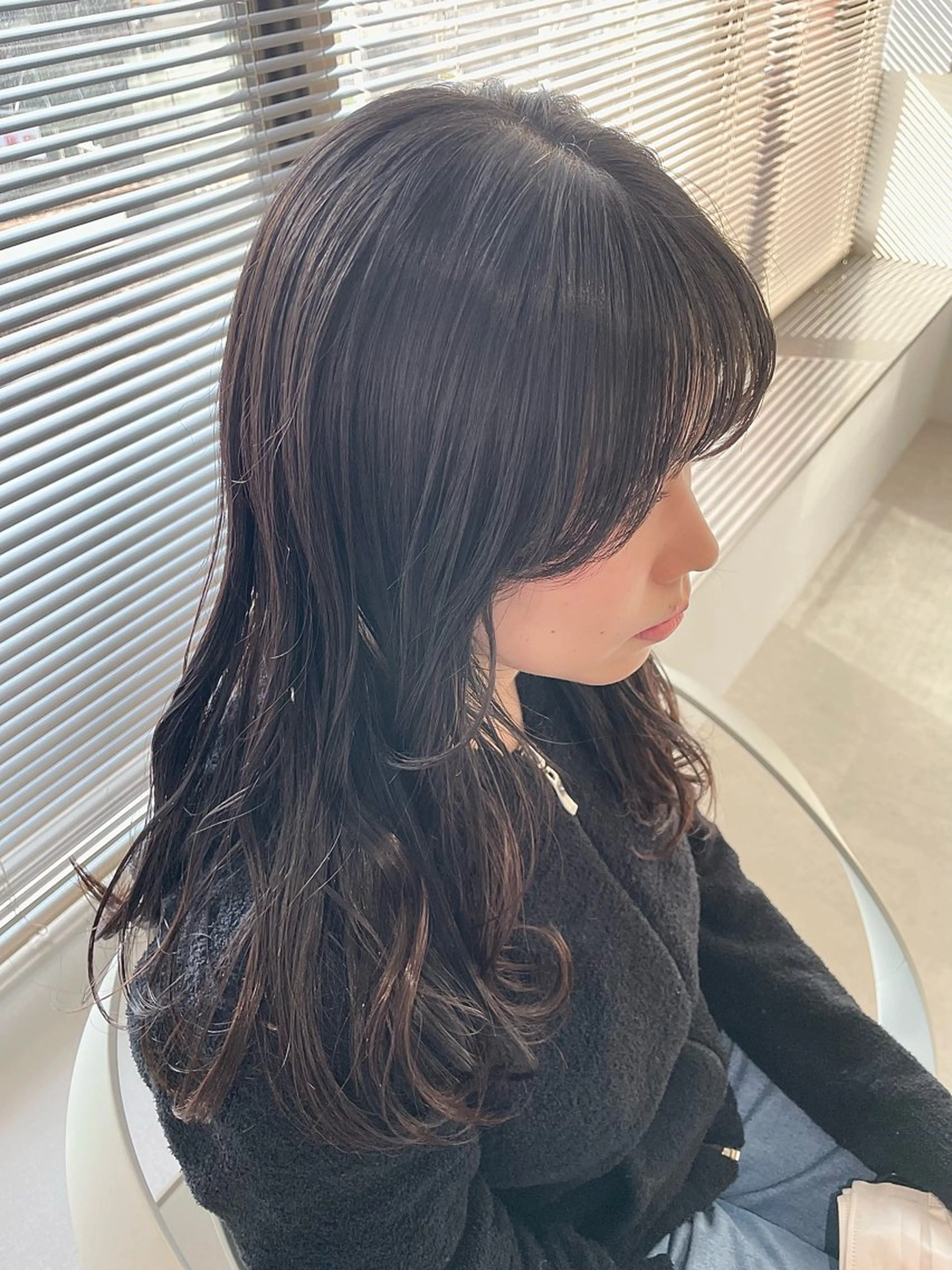 ロング カラー 顔周りカット 黒田 優里 🎀🫧のヘアスタイル