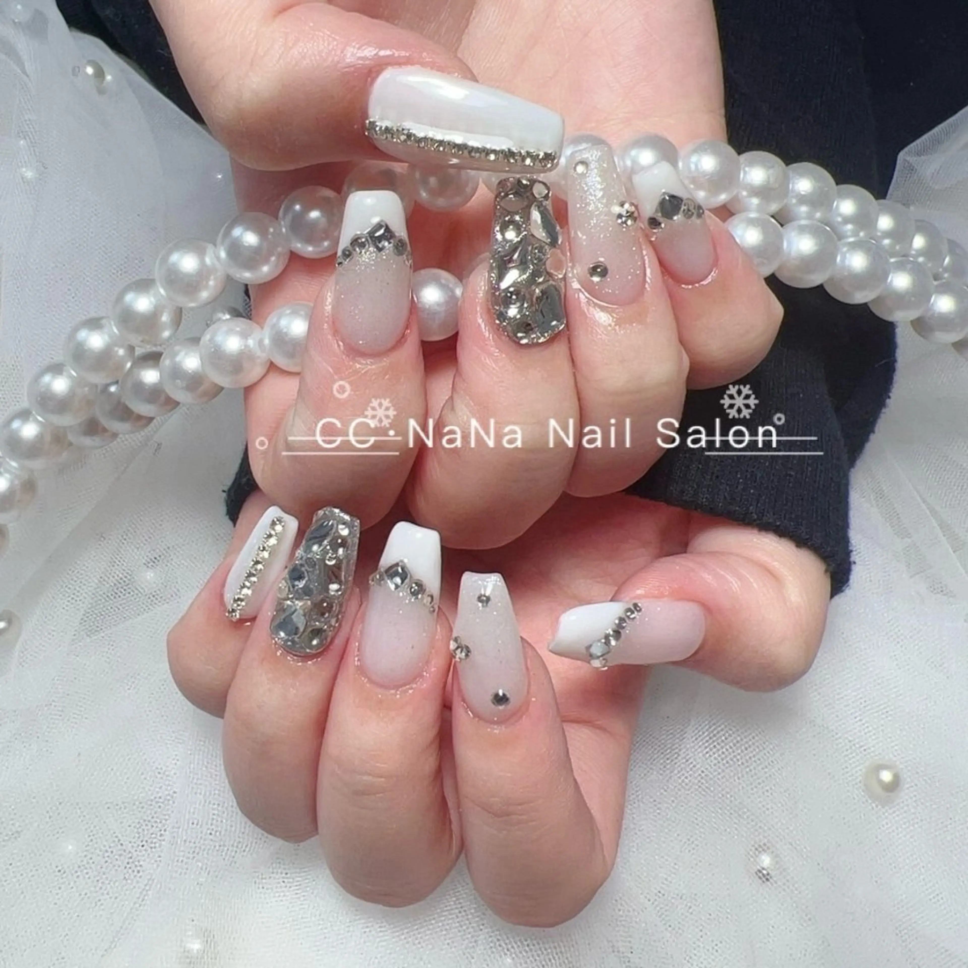 ネイル アートネイル 桜ネイル 持ち込み 春ネイル ハンドネイル 💎CC・NaNa 韓国風ネイル🌙Cのネイルデザイン