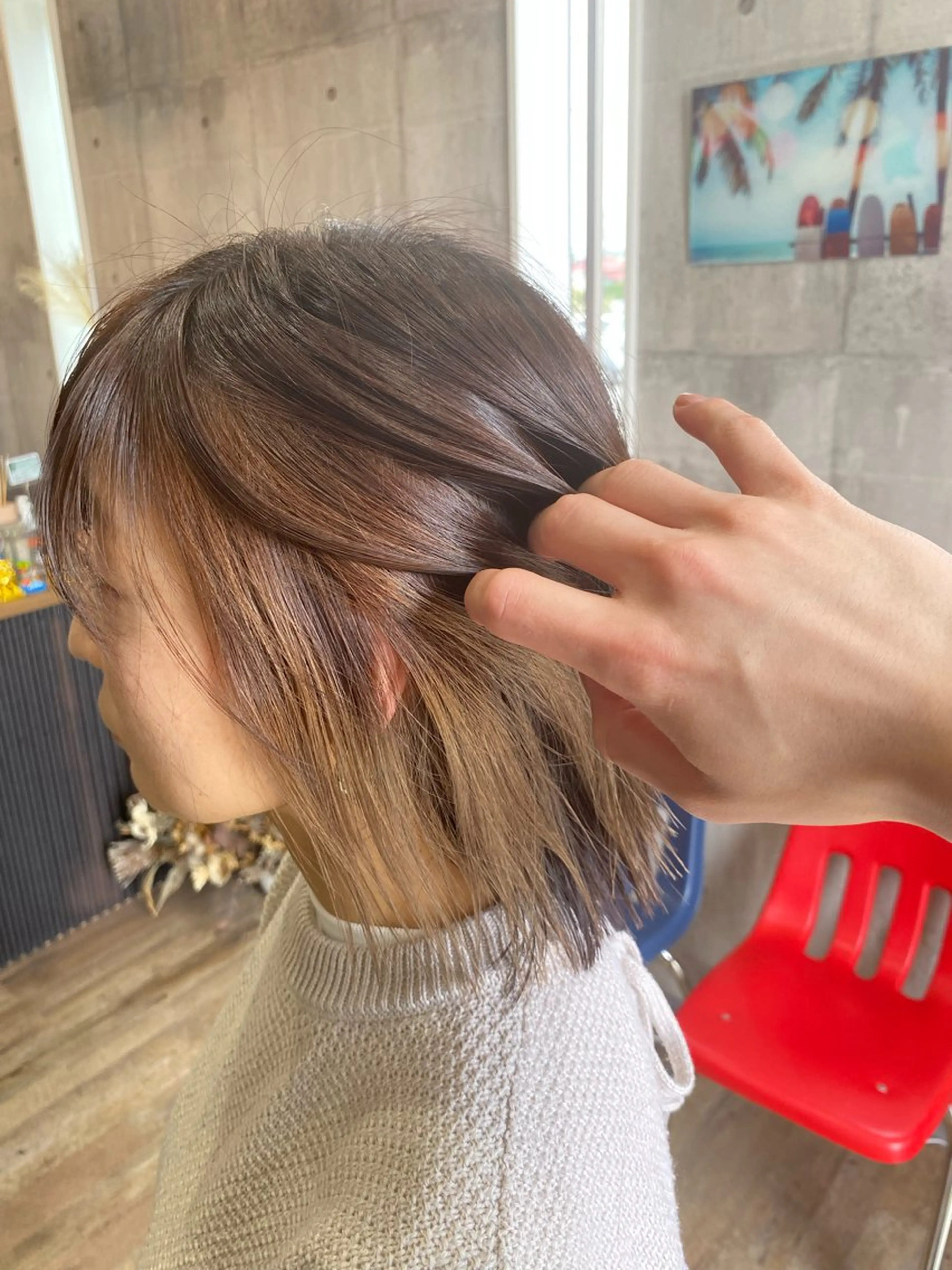 ショート カラー わたぬき りるのヘアスタイル