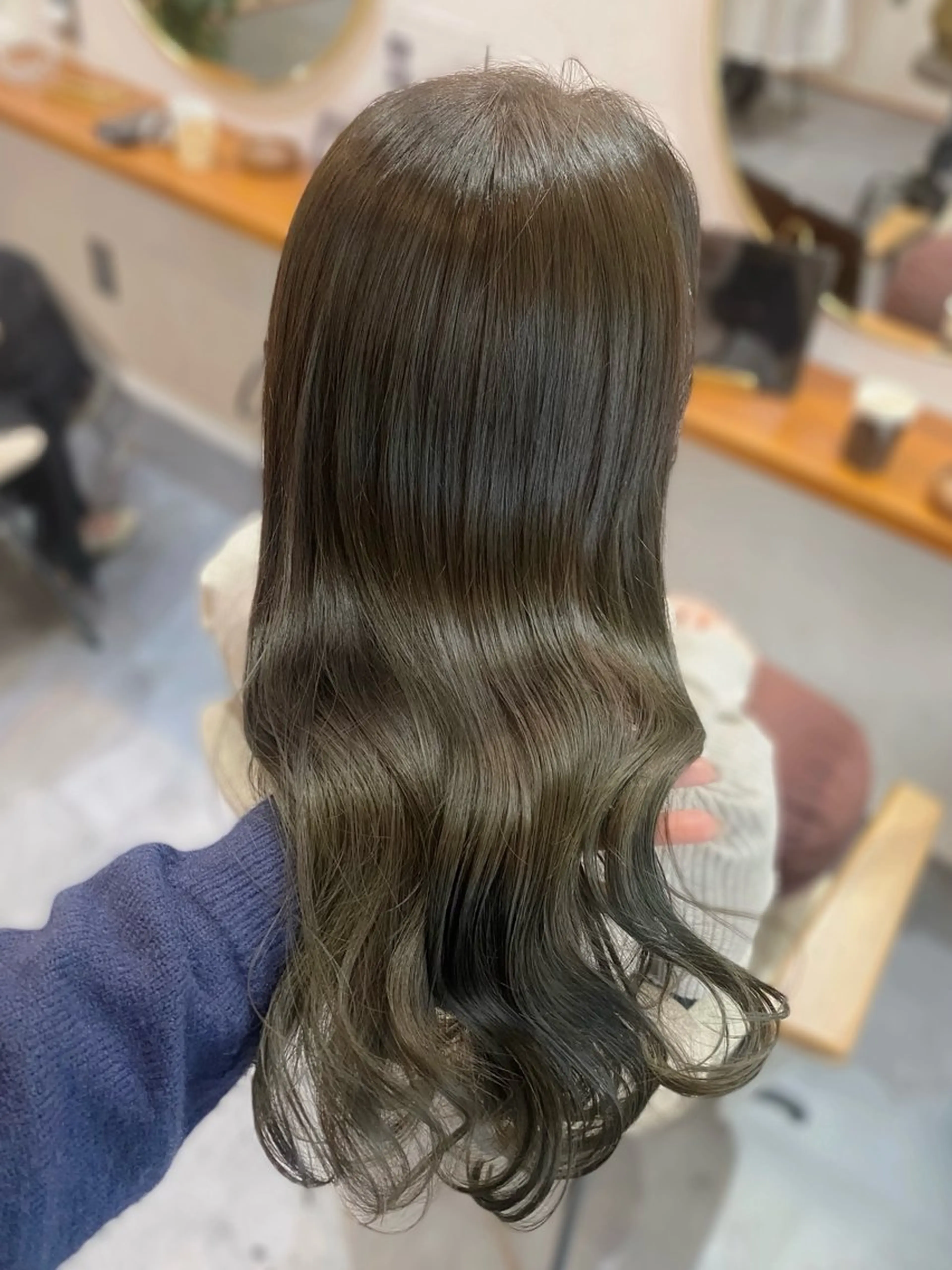 ロング カラー ブリーチ 透明感カラー ダブルカラー ブリーチなしカラー オレンジ 透明感カラー/韓国 ヘア🩶yuri🩵のヘアスタイル