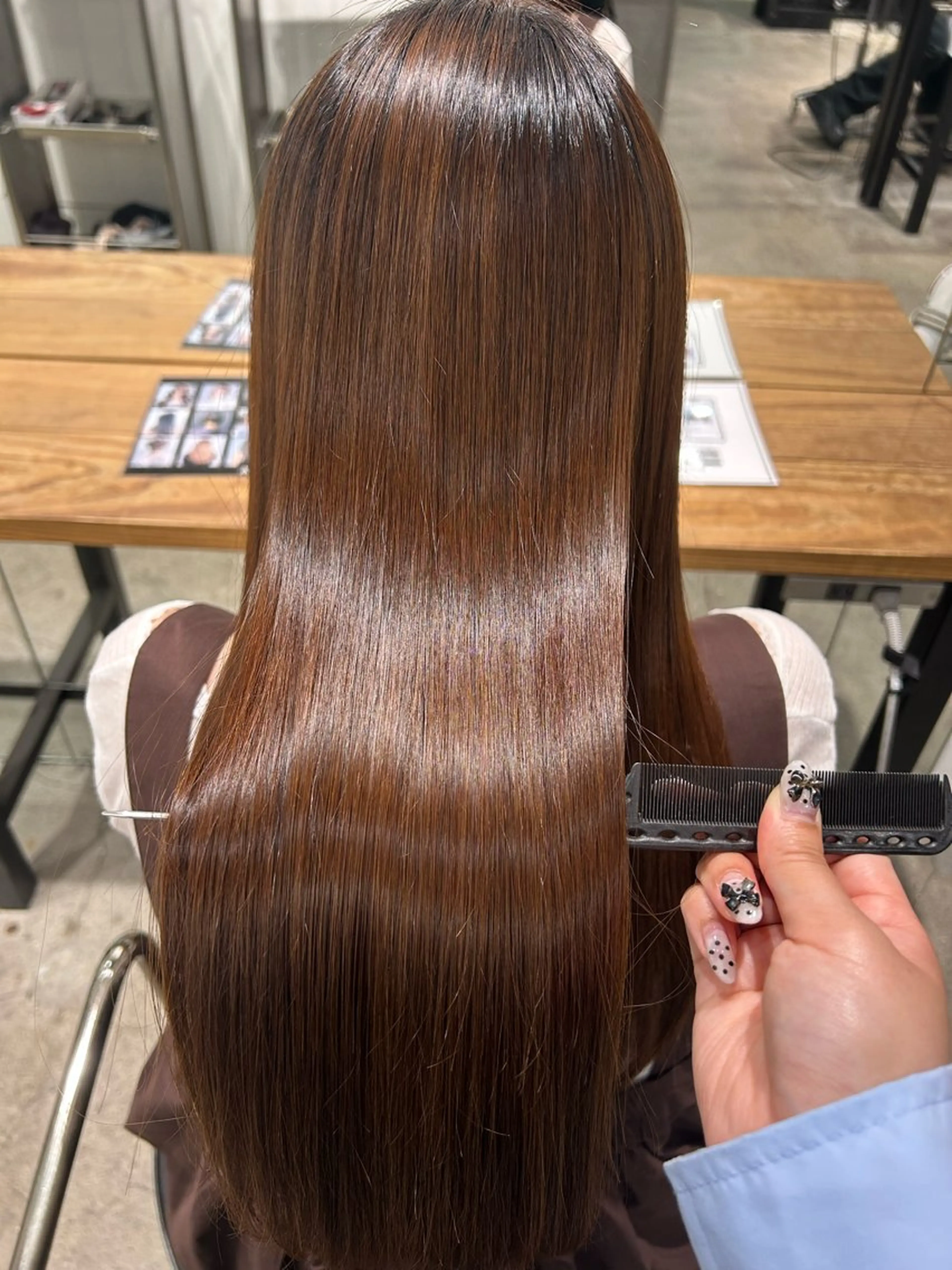ロング パーマ ストレートパーマ 縮毛矯正 渋谷カラー/縮毛矯正 モデル募集🎀ふうかのヘアスタイル