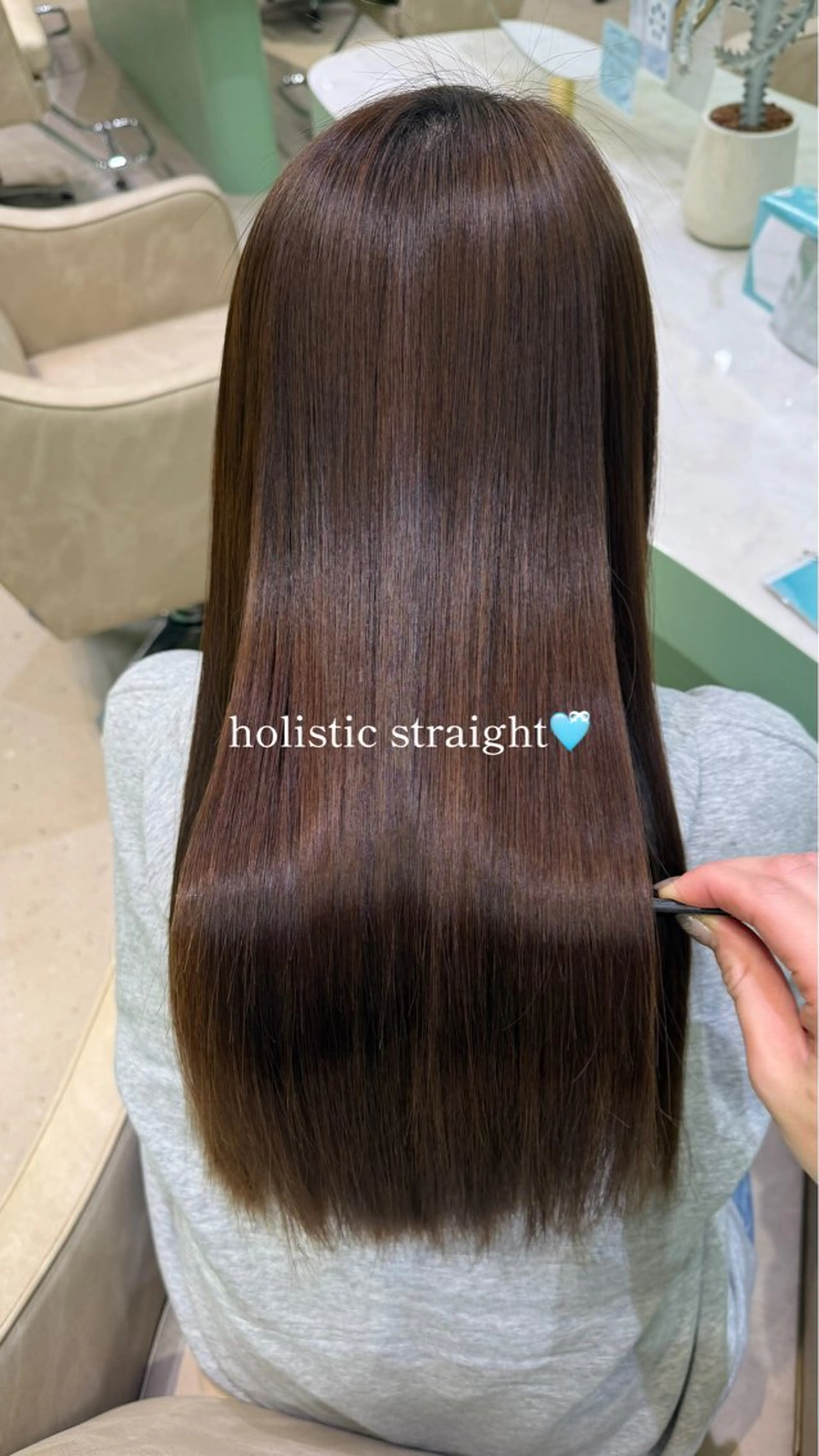 ロング 縮毛矯正 縮毛矯正 bonheur NISHINOMIYA所属・髪質改善/西宮北口/ 植田梨緒のヘアスタイル