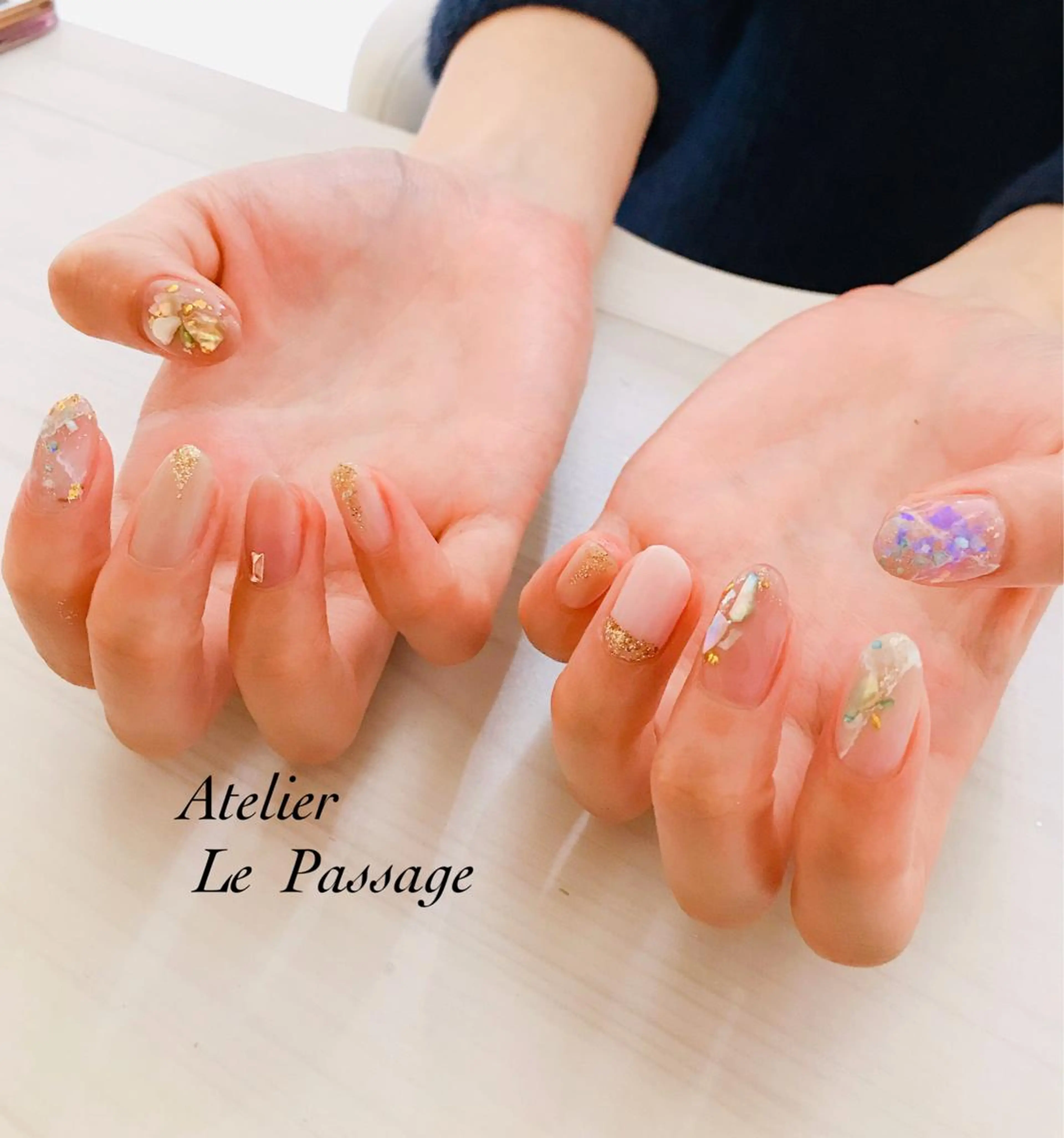 ネイル ジェルネイル キラキラネイル ラメ(グリッター) ニュアンスネイル パラジェル h nakatsukaのネイルデザイン