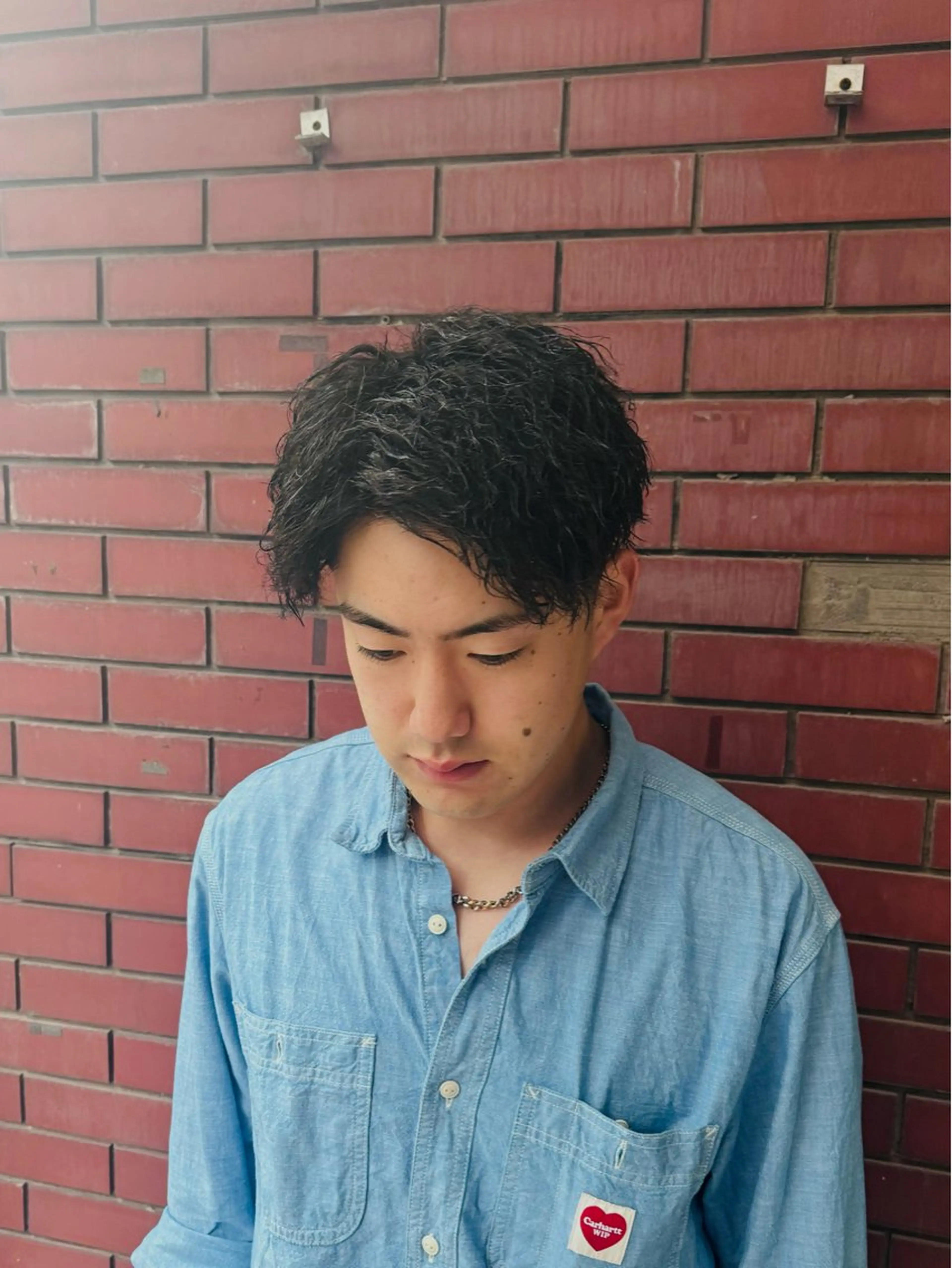 ショート パーマ メンズ メンズパーマ メンズツイストパーマ ツイストパーマ カット パーマ 柏メンズカットパーマ NO.1タイチのヘアスタイル