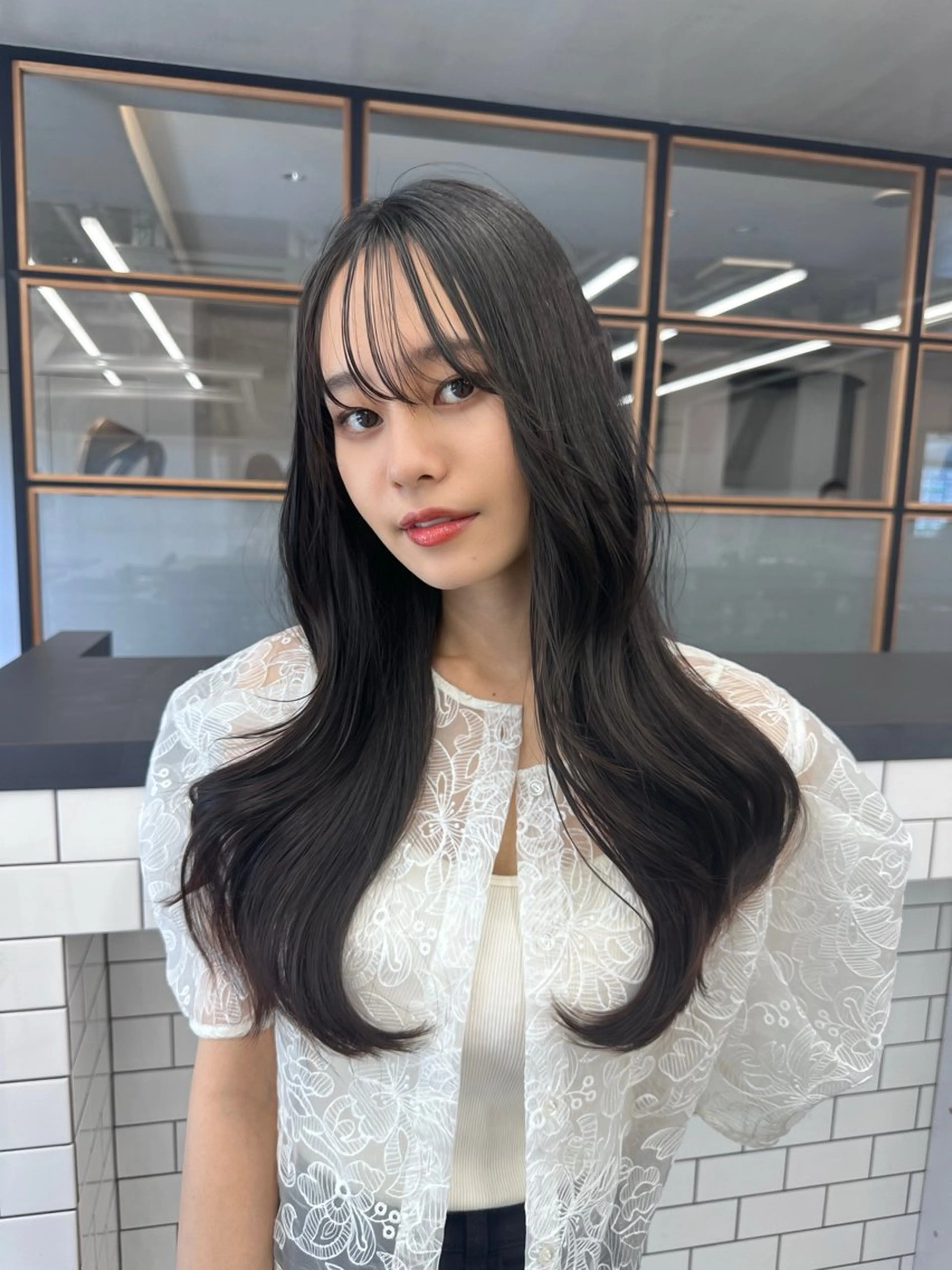 ロング カット 💗韓国ヘア/髪質改 善💗若菜あいこのヘアスタイル