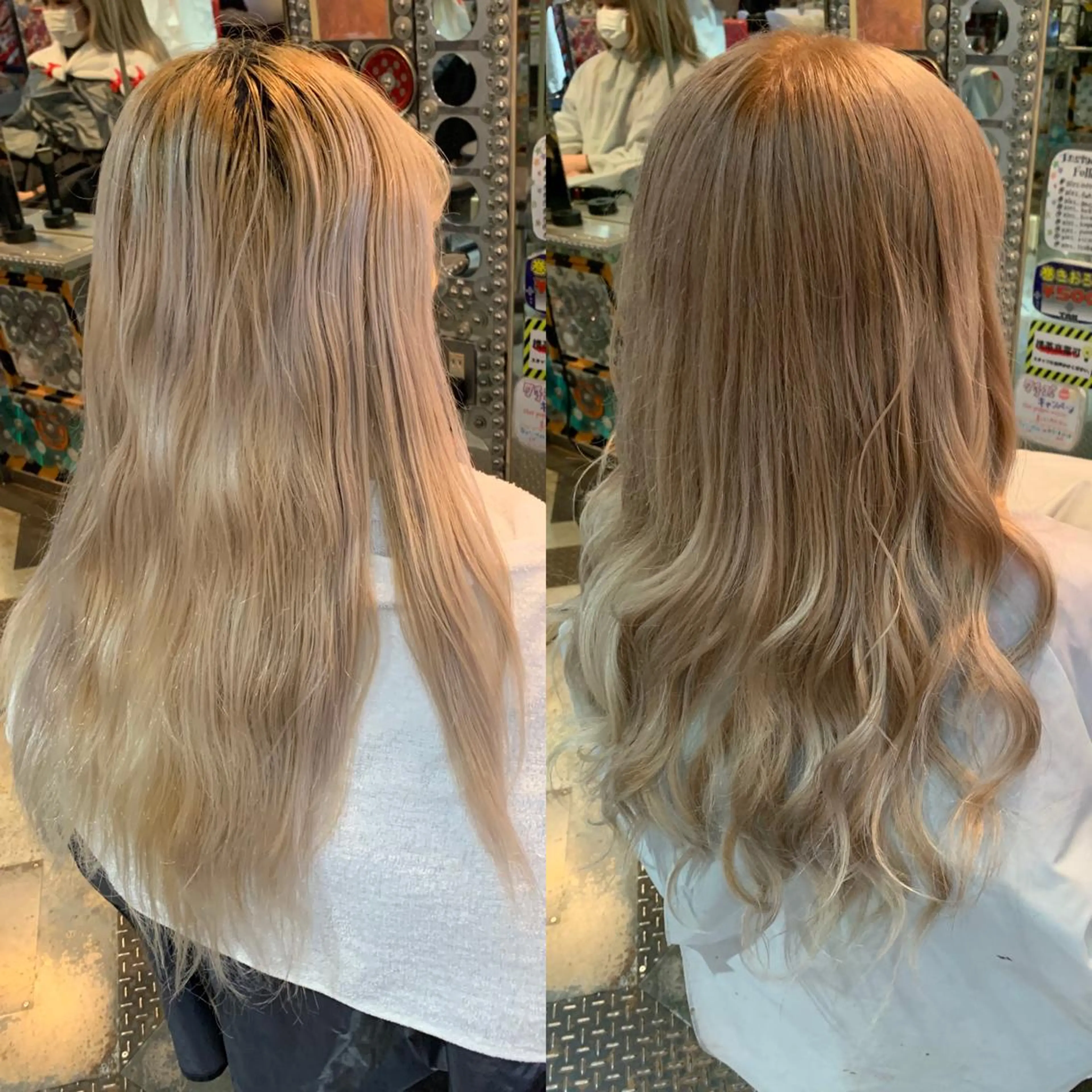 ロング カラー ブロンド ホワイトブロンド 🌈派手髪エクステ ブレイズ🌈ひろとのヘアスタイル