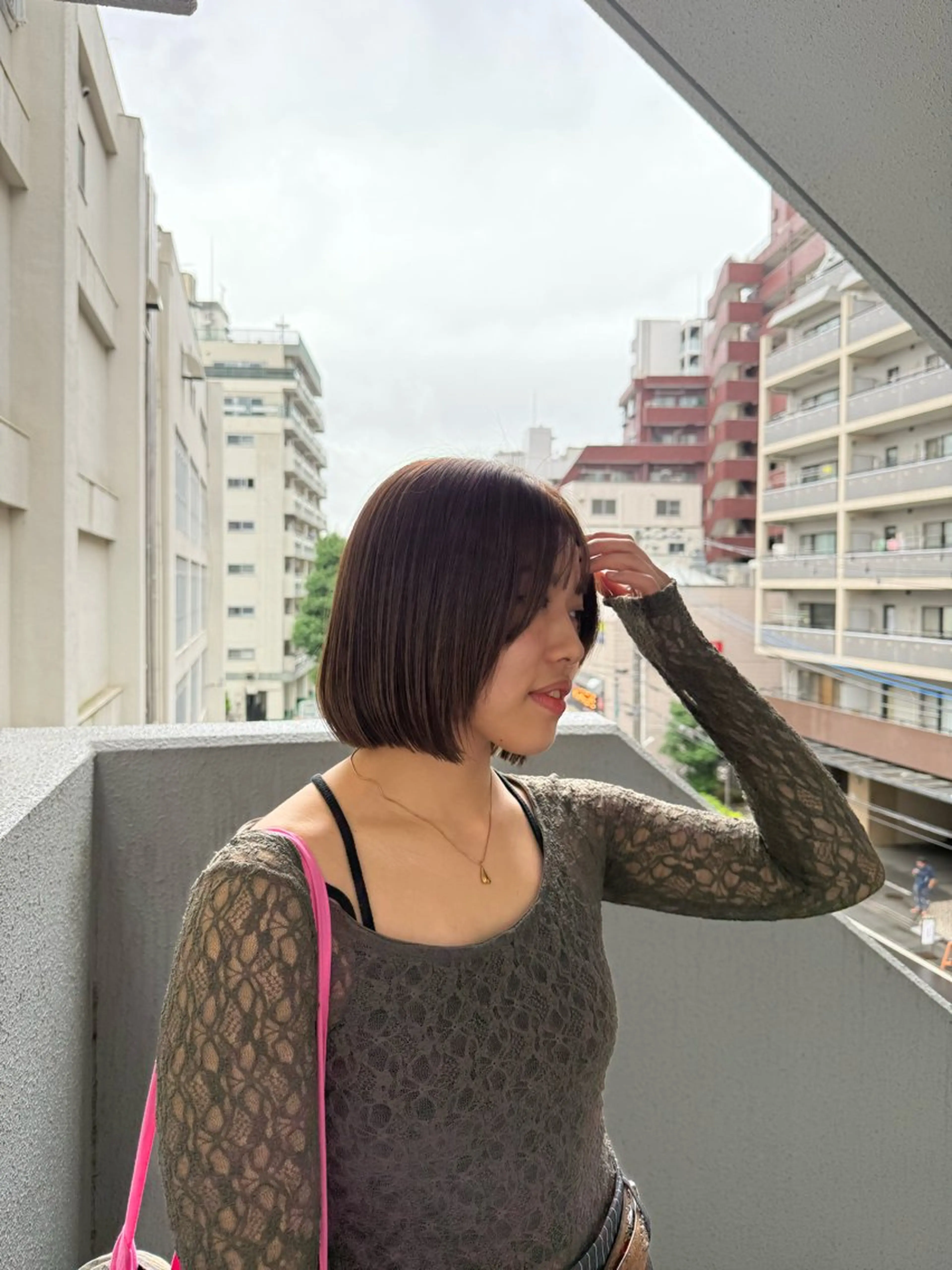 ミディアム カラー ヘアカラー レイヤー/艶カラー ROKUのヘアスタイル