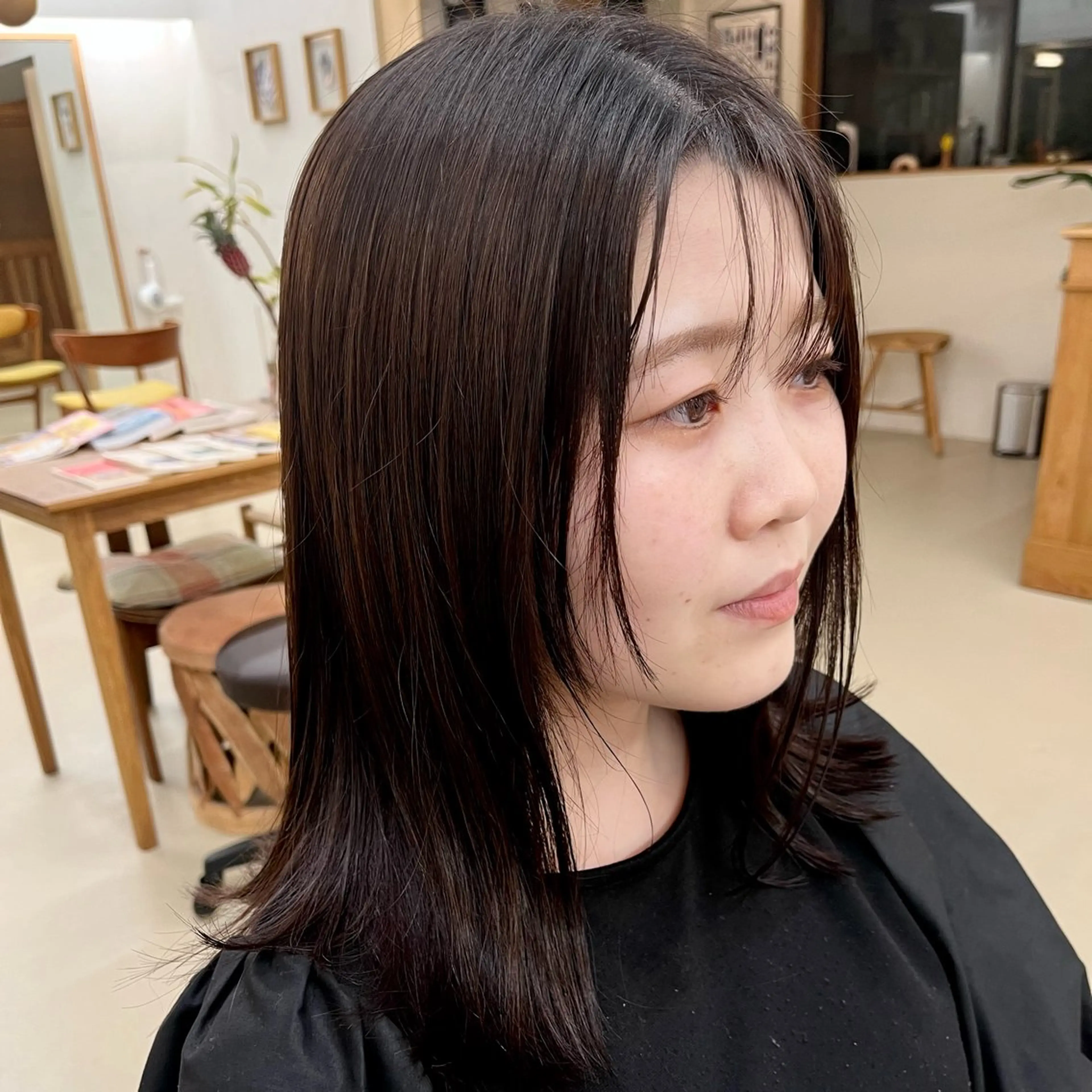 ミディアム カラー 宇野澤 銘のヘアスタイル