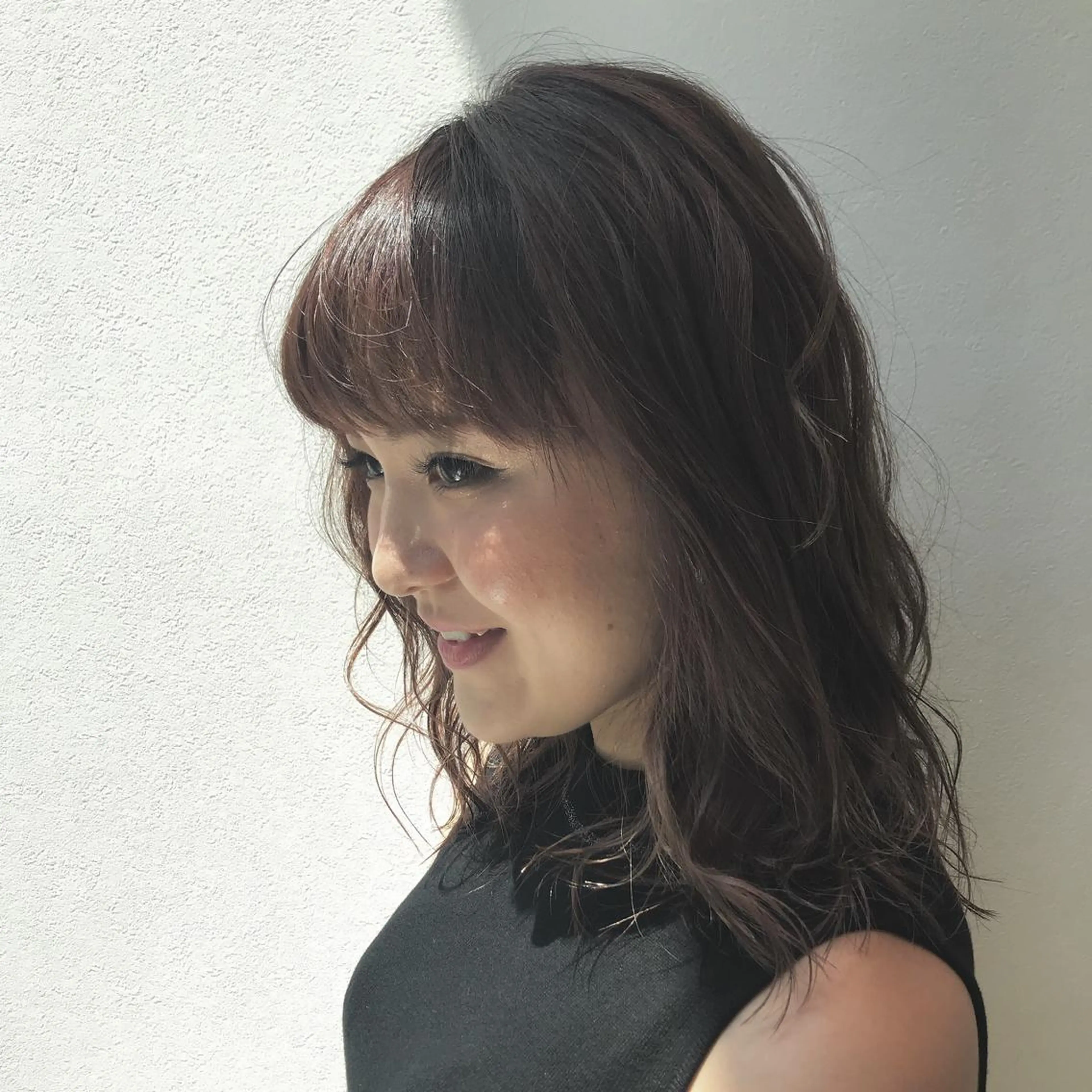 ミディアム カラー アッシュ ラベンダーカラー ラベンダーアッシュ AGU akariのヘアスタイル