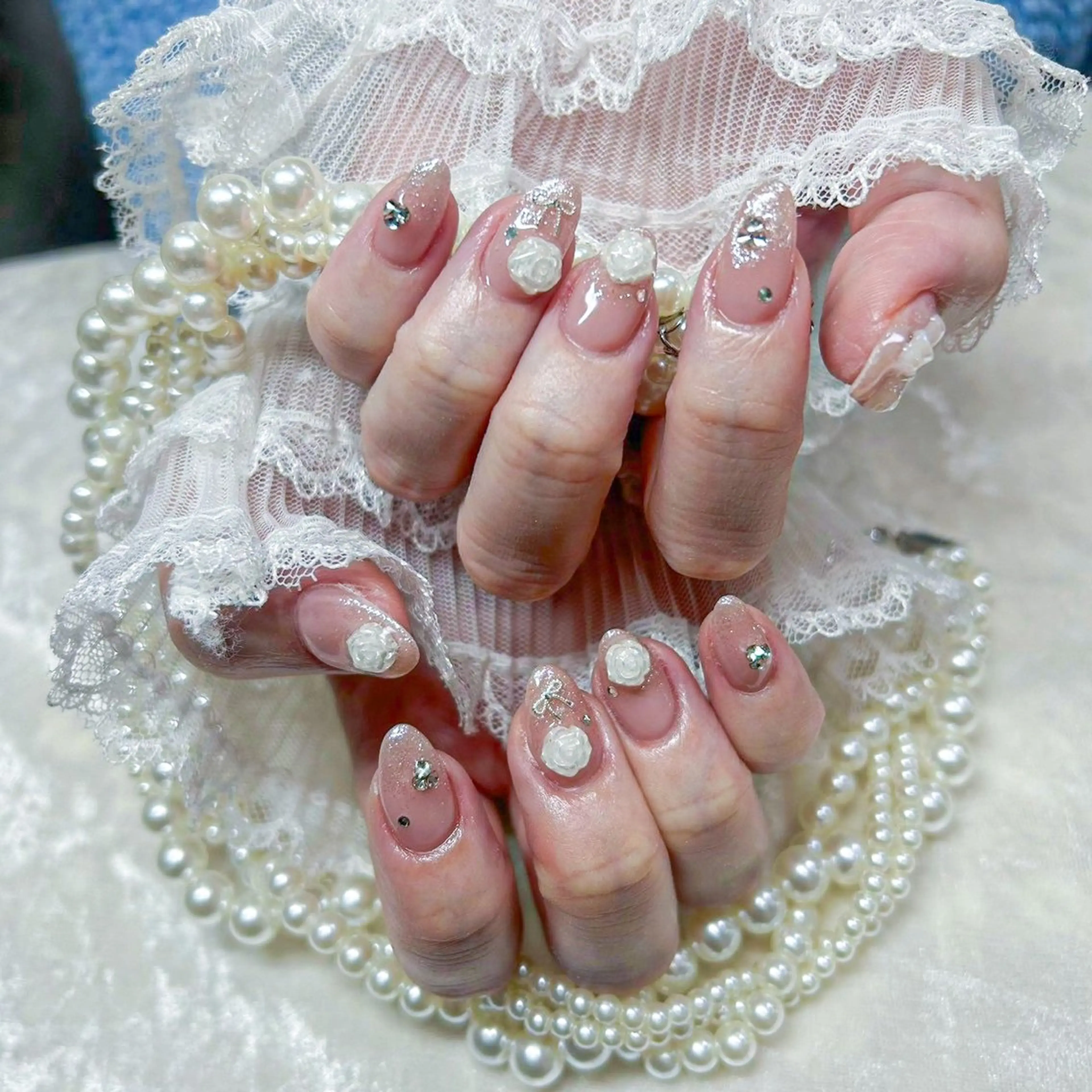 ネイル アートネイル 長さ出し フットネイル 韓国ネイル マグネットネイル ハンドネイル Minami 🍓のネイルデザイン