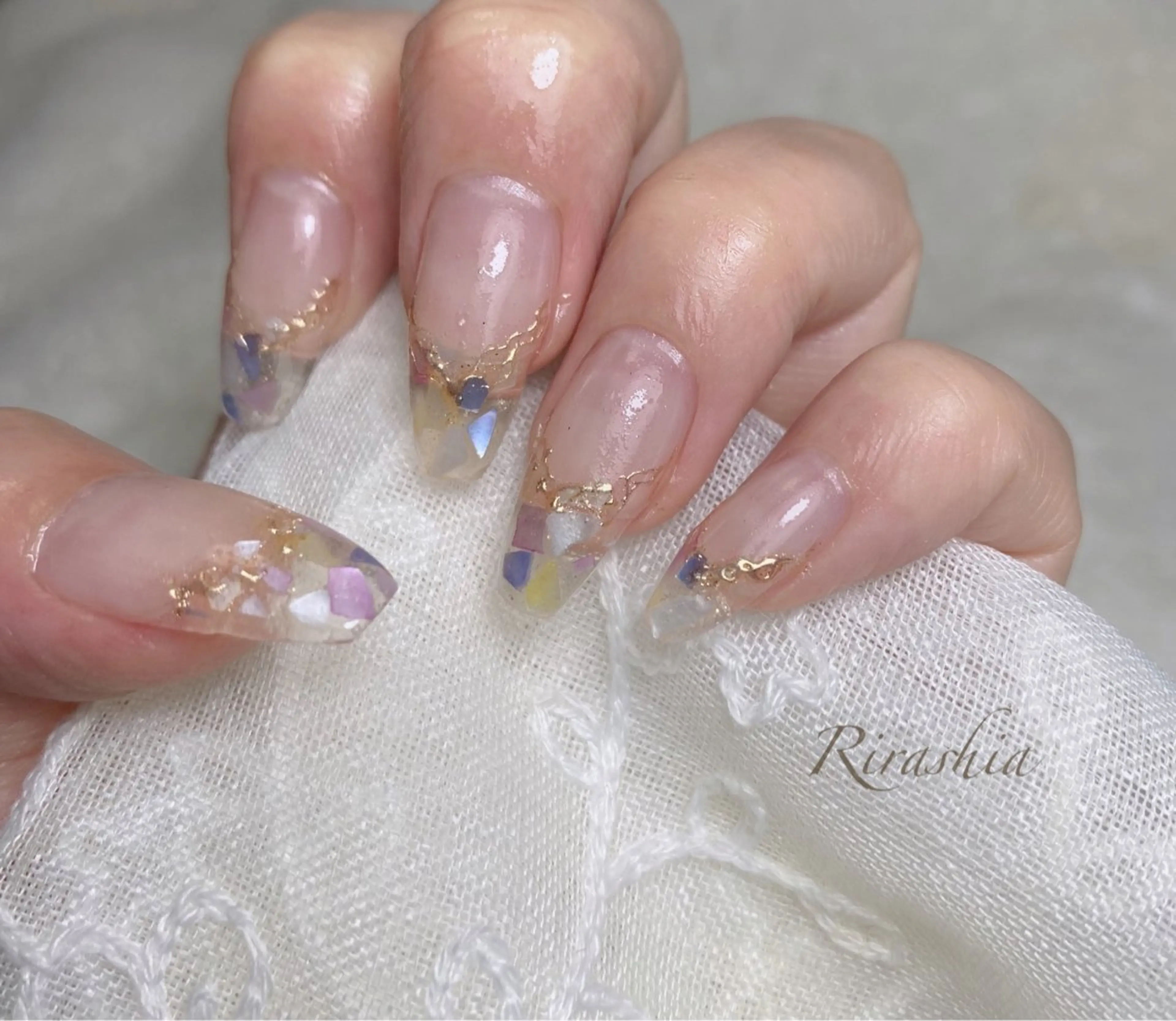 ネイル クリアネイル フレンチネイル ミラーネイル 持ち込み ハンドスパ｜ネイル Rirashaのネイルデザイン