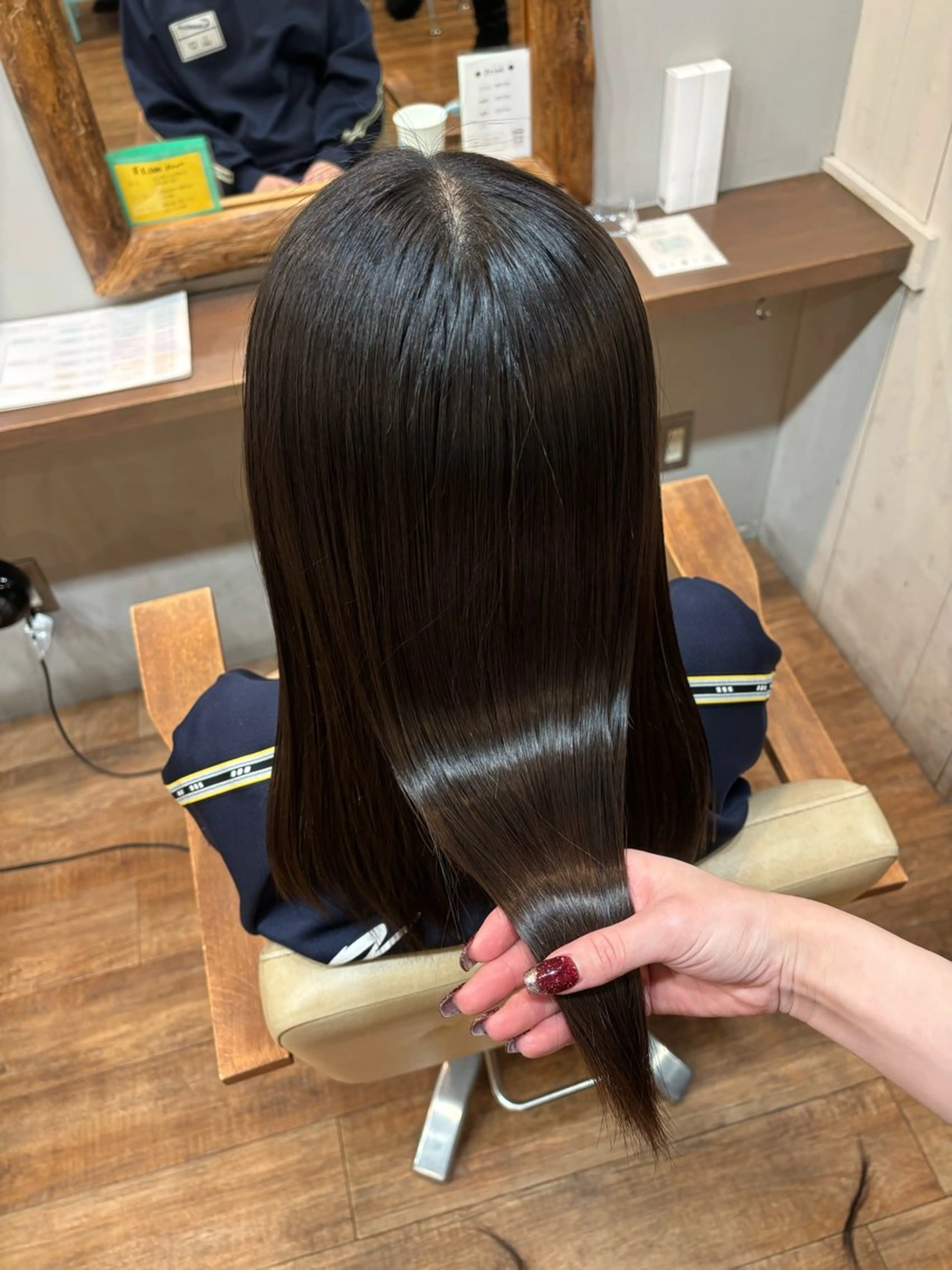 ロング 縮毛矯正 縮毛矯正 あべ ゆうかのヘアスタイル