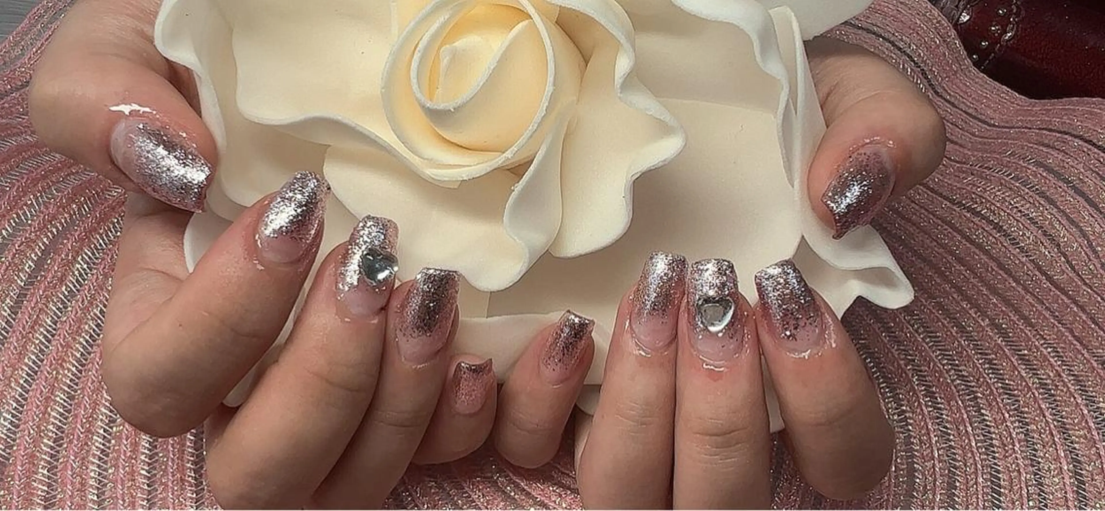 ネイル ラメ(グリッター) ラメグラデーション ハンドネイル Ruana Nailのネイルデザイン