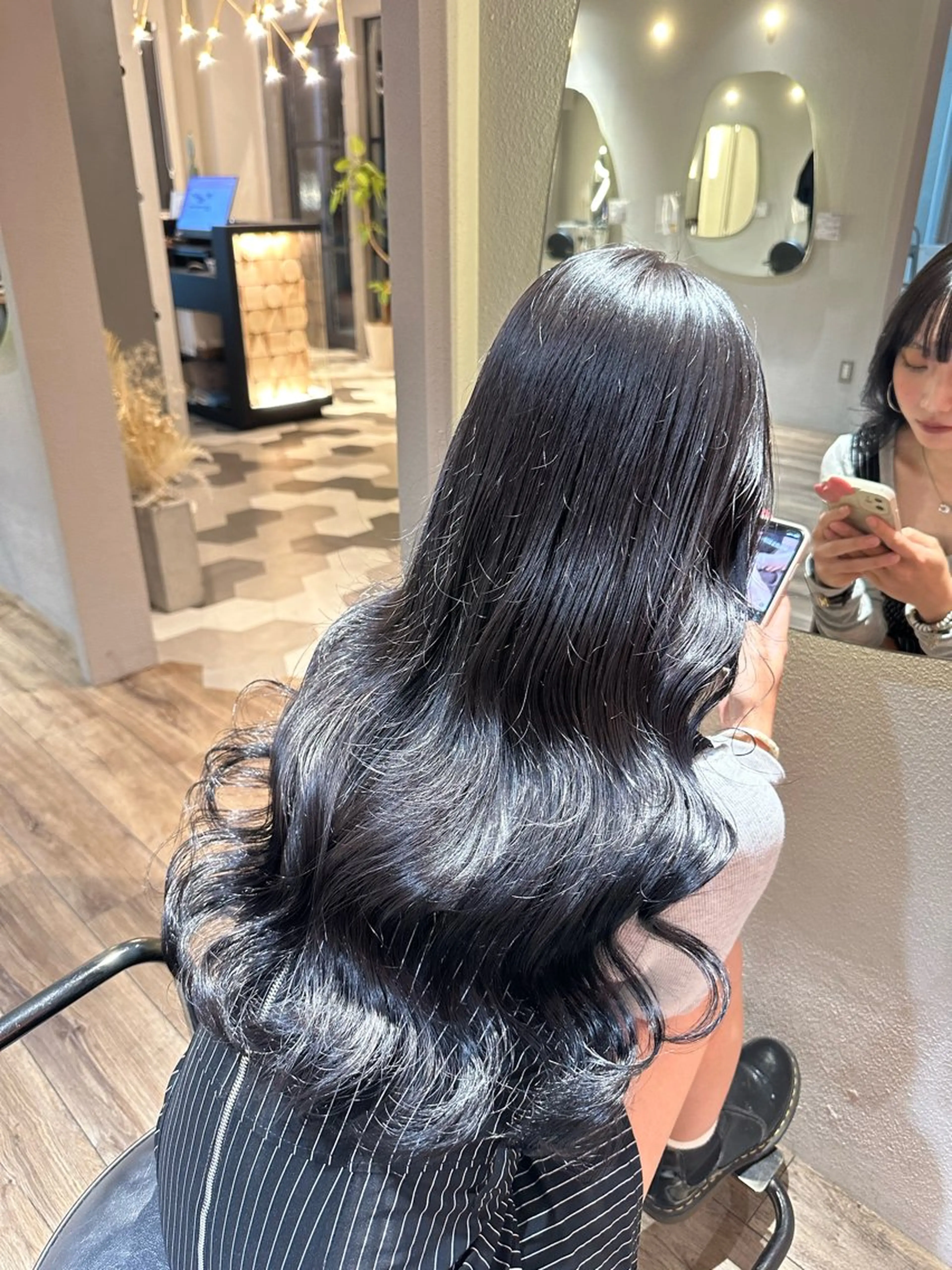 ロング カラー カット ヘアカラー 透け感オリーブ/レイ ヤーカット/KaHoのヘアスタイル