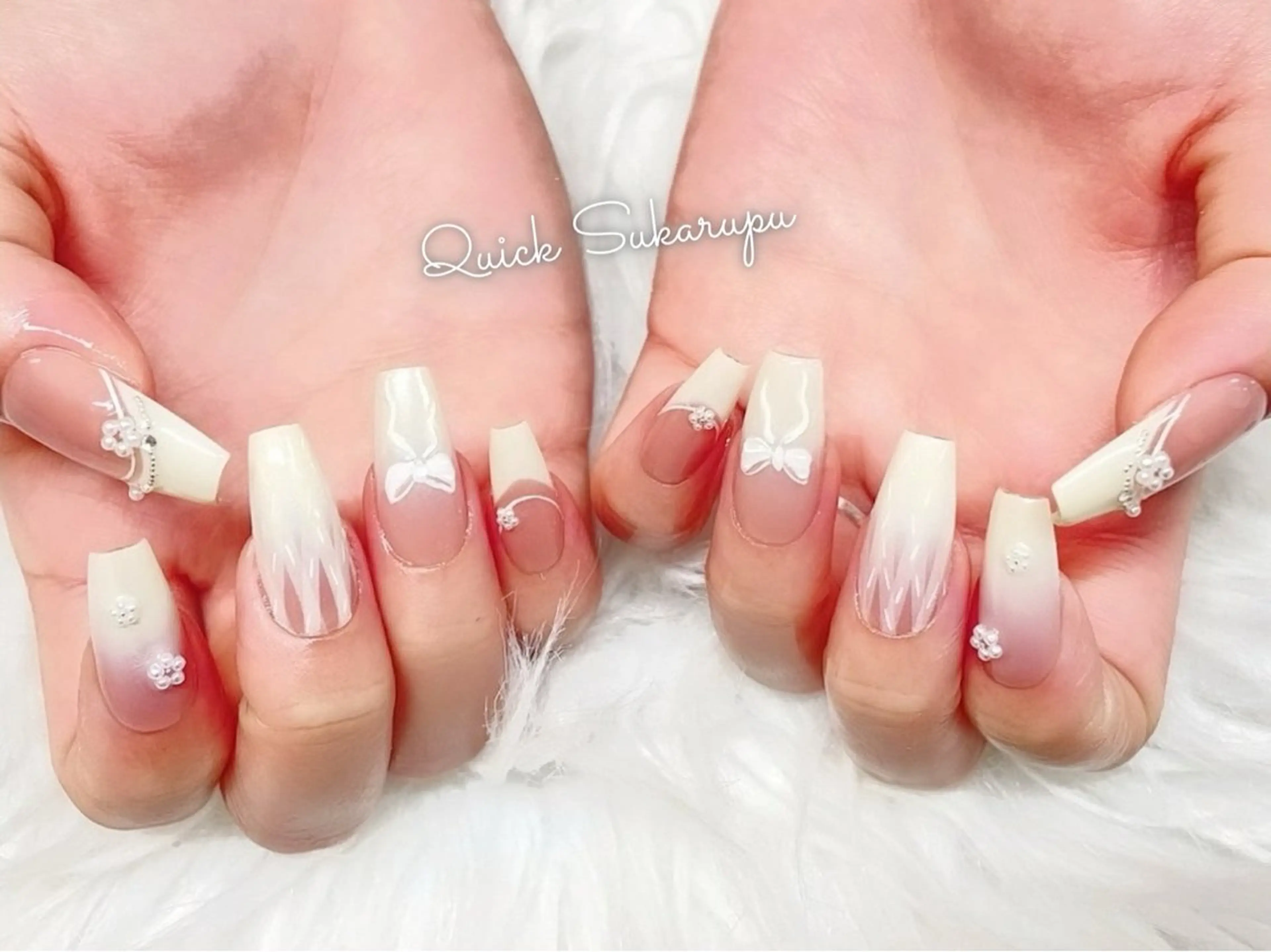 ロング 韓国風ヘア Quick Sukarupu新宿のネイルデザイン